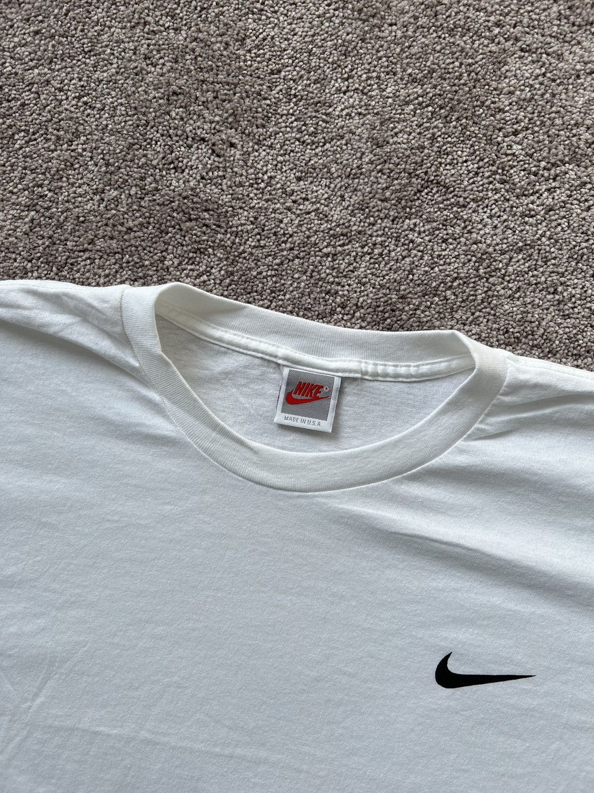 Nike × Vintage Vintage 90s Nike Check Tee Size US XL / EU 56 / 4 - 5 Thumbnail