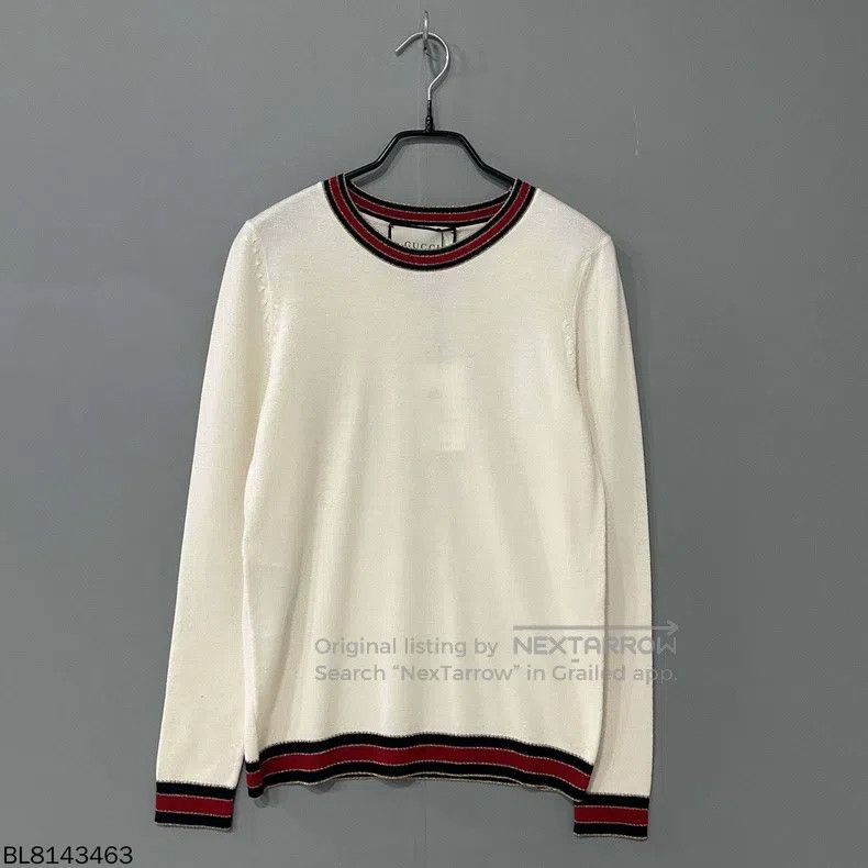 Gucci Gucci Beige striped knitwear sweater Size S / US 4 / IT 40 - 1 Thumbnail
