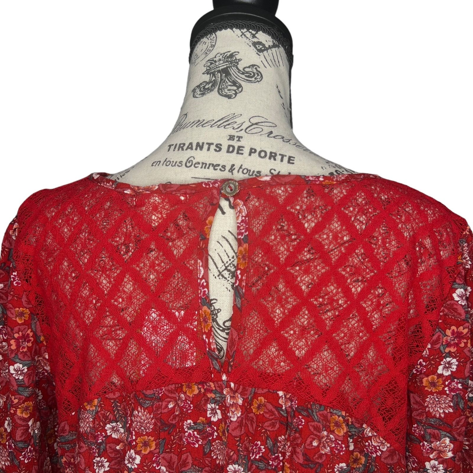 Other Tempesta Lace Detail 3/4 Sleeve Top - Stitch Fix Boho Blouse Size S / US 4 / IT 40 - 9 Thumbnail