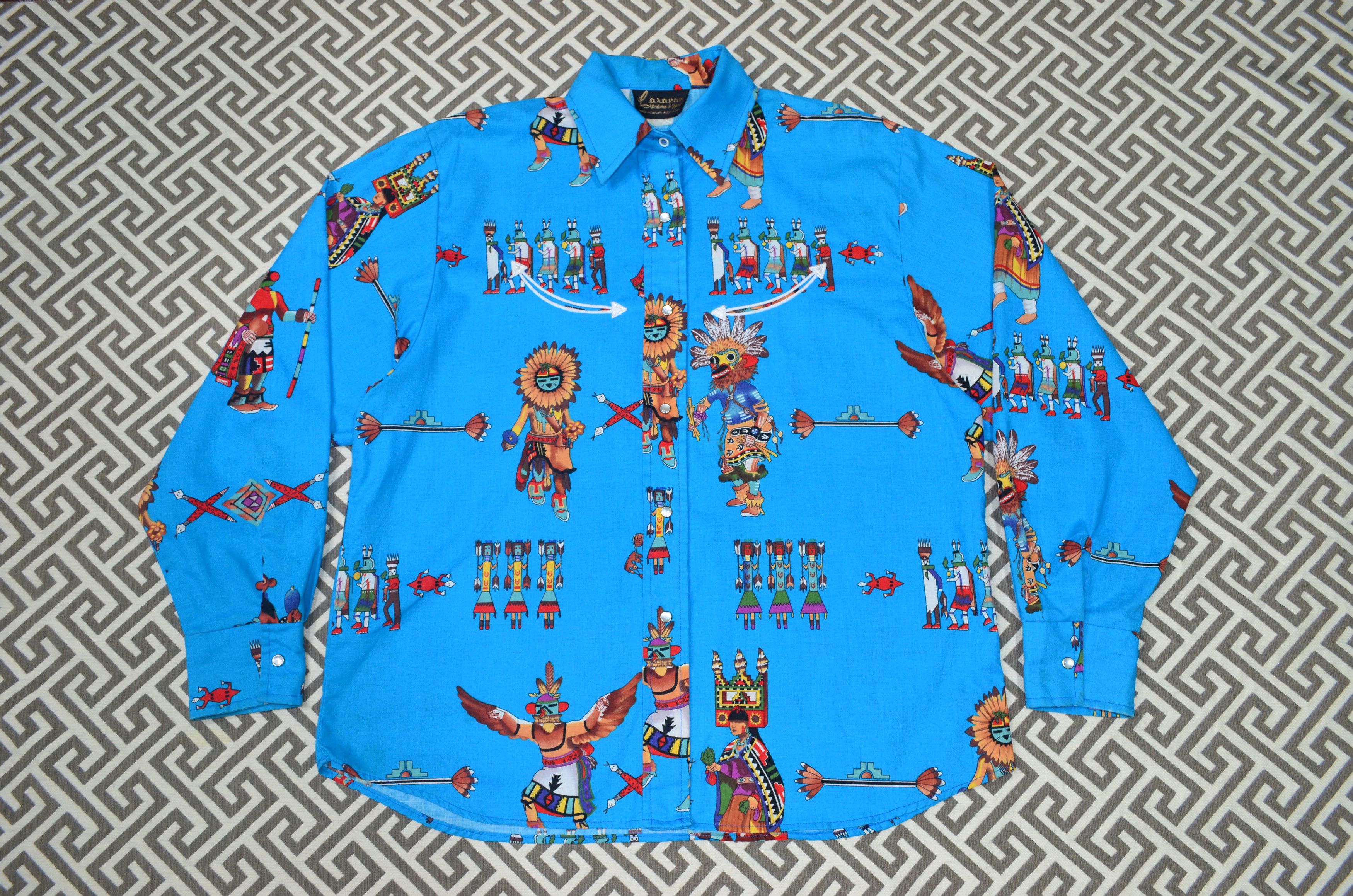 Vintage Vintage Caravan Western Apparel Indian kachina Women's Shirt Size XL / US 12-14 / IT 48-50 - 2 Thumbnail