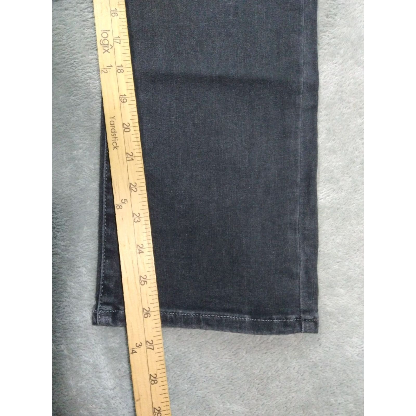 NYDJ NYDJ Jeans Womens 10 Black Denim Sheri Slim Lift Tuck Cropped Dark Wash Stretch Size 32" / US 10 / IT 46 - 5 Thumbnail