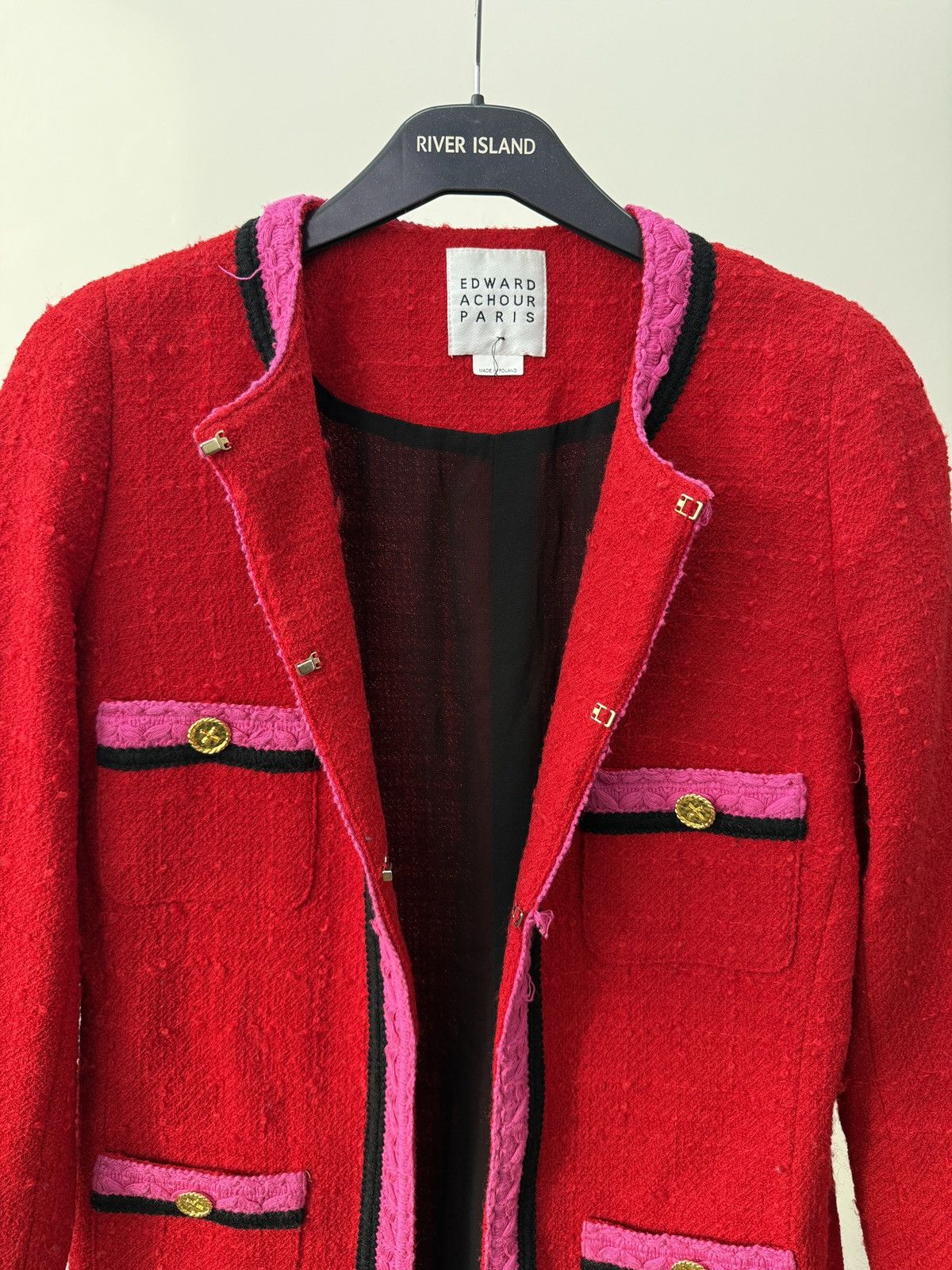 Other Vintage Edward Achour Paris Wool Blend Tweed Coat Women’s Size S / US 4 / IT 40 - 9 Thumbnail