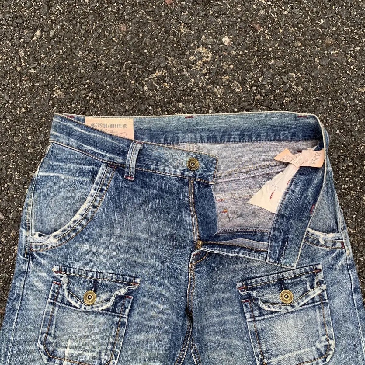 Japanese Brand RUSH HOUR Jeans 34x30 Bush Pants Baggy Denim Pants Size US 34 / EU 50 - 5 Thumbnail