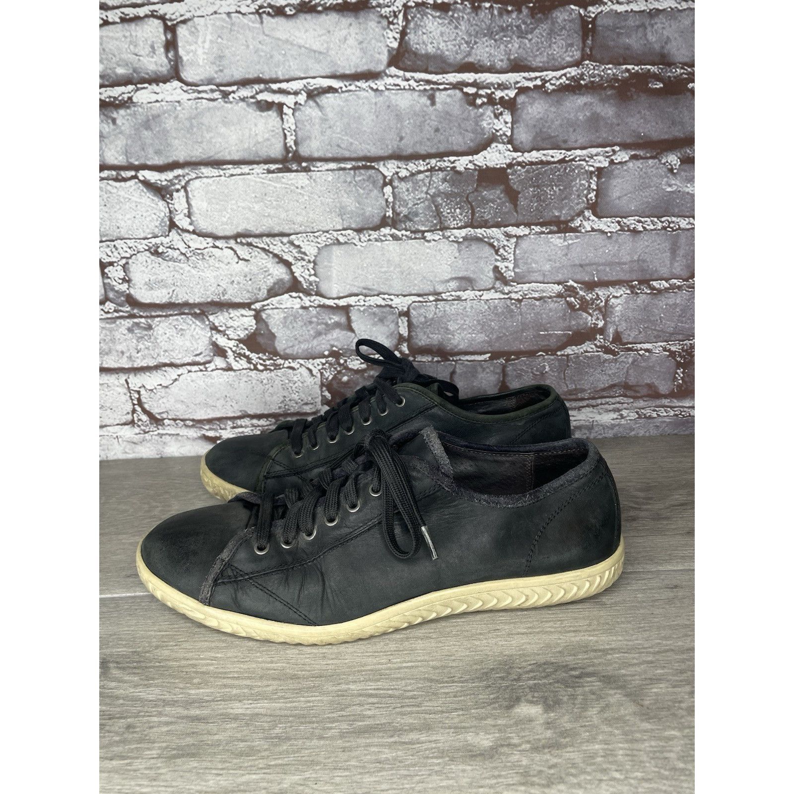 John Varvatos John Varvatos Hattan Black Leather Low Top Lace Sneakers Sho Size US 9 / EU 42 - 16 Thumbnail