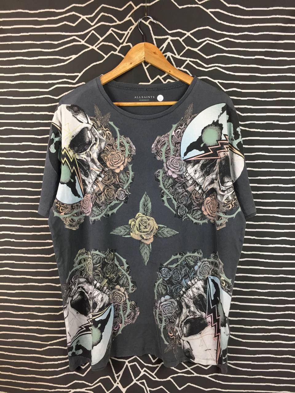 Allsaints AllSaints Death & Bloom Skull Oversized Fit Tee Size XL Size US XL / EU 56 / 4 - 1 Thumbnail