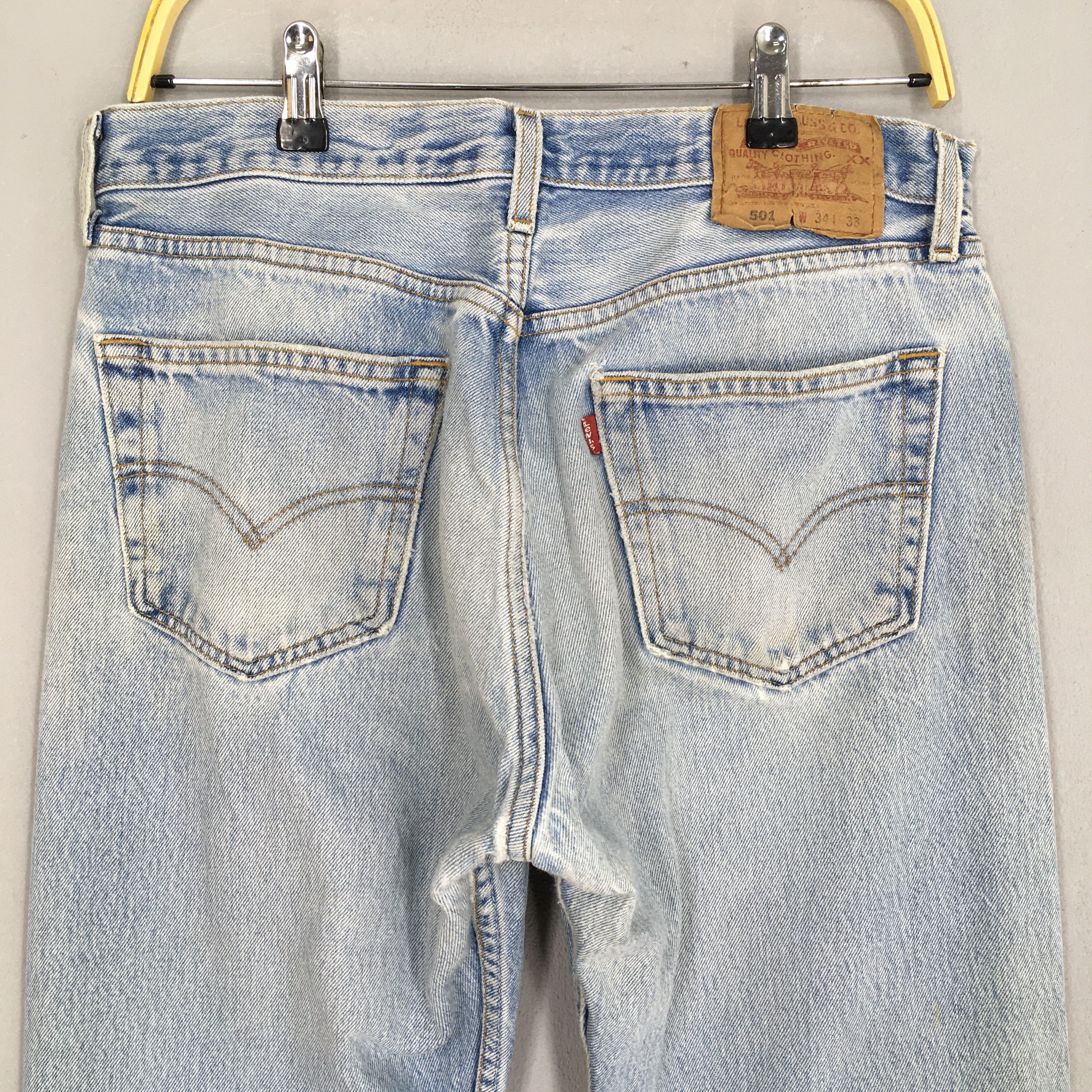 Size 31x29.5 Vintage 80s Levi's 501 Light Wash Jeans