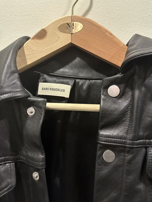 Bare Knuckles Bare knuckles leather trucker jacket Grailed