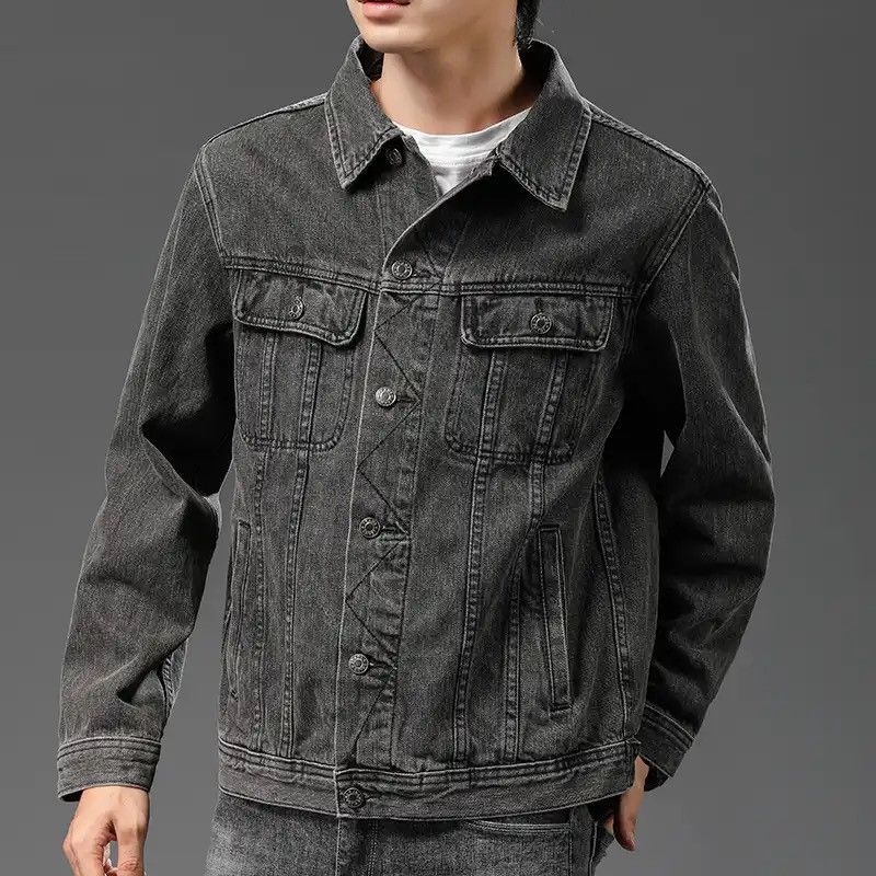 Japanese Brand Black Denim Jacket Size US L / EU 52-54 / 3 - 1 Thumbnail
