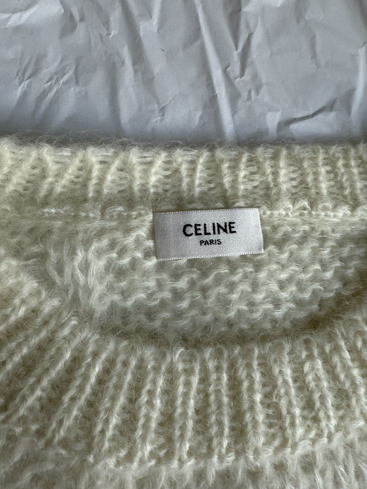 Celine $1.4k FW22 Celine boxy Aran sweater in mohair fisherman M Size US M / EU 48-50 / 2 - 8 Thumbnail