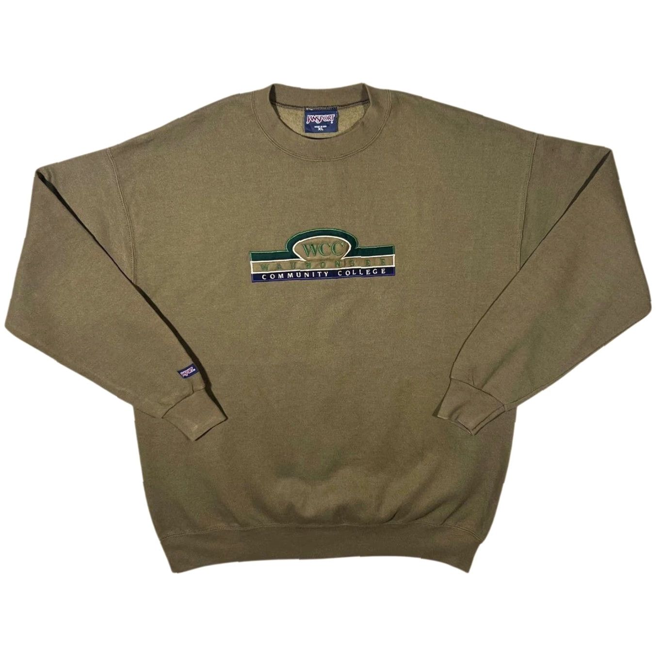 Jansport VINTAGE Jansport WCC Waubonsee Community College Embroidered Made In USA Brown Sweatshirt XL Mens Size US XL / EU 56 / 4 - 2 Thumbnail
