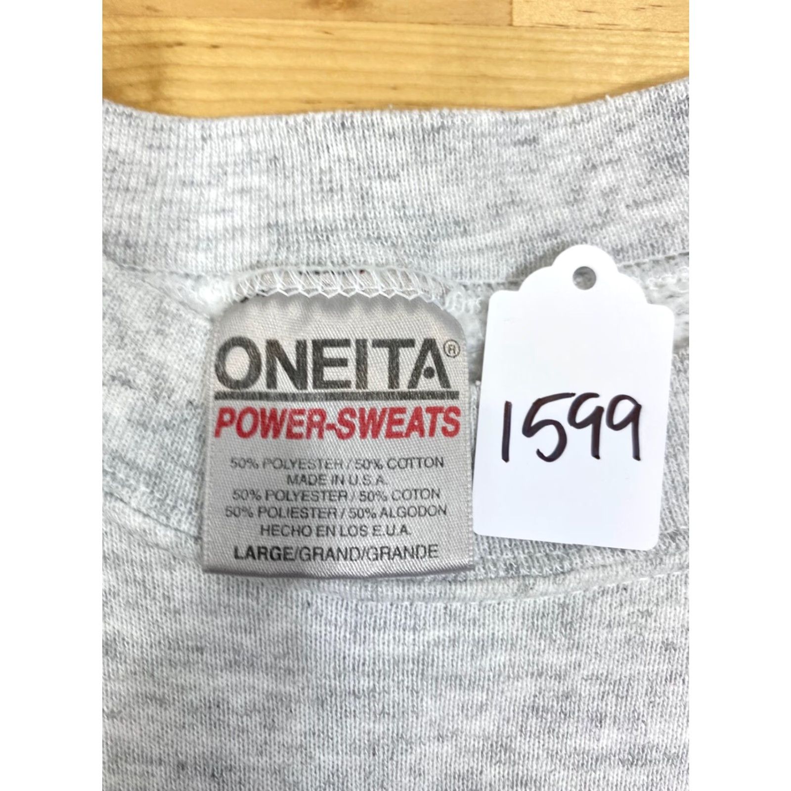 Vintage VINTAGE Oneita Sweater Size L Gray Sweater My Favorite Things Have Wings 1990s Cotton Sportswear/Beach Size US L / EU 52-54 / 3 - 4 Thumbnail