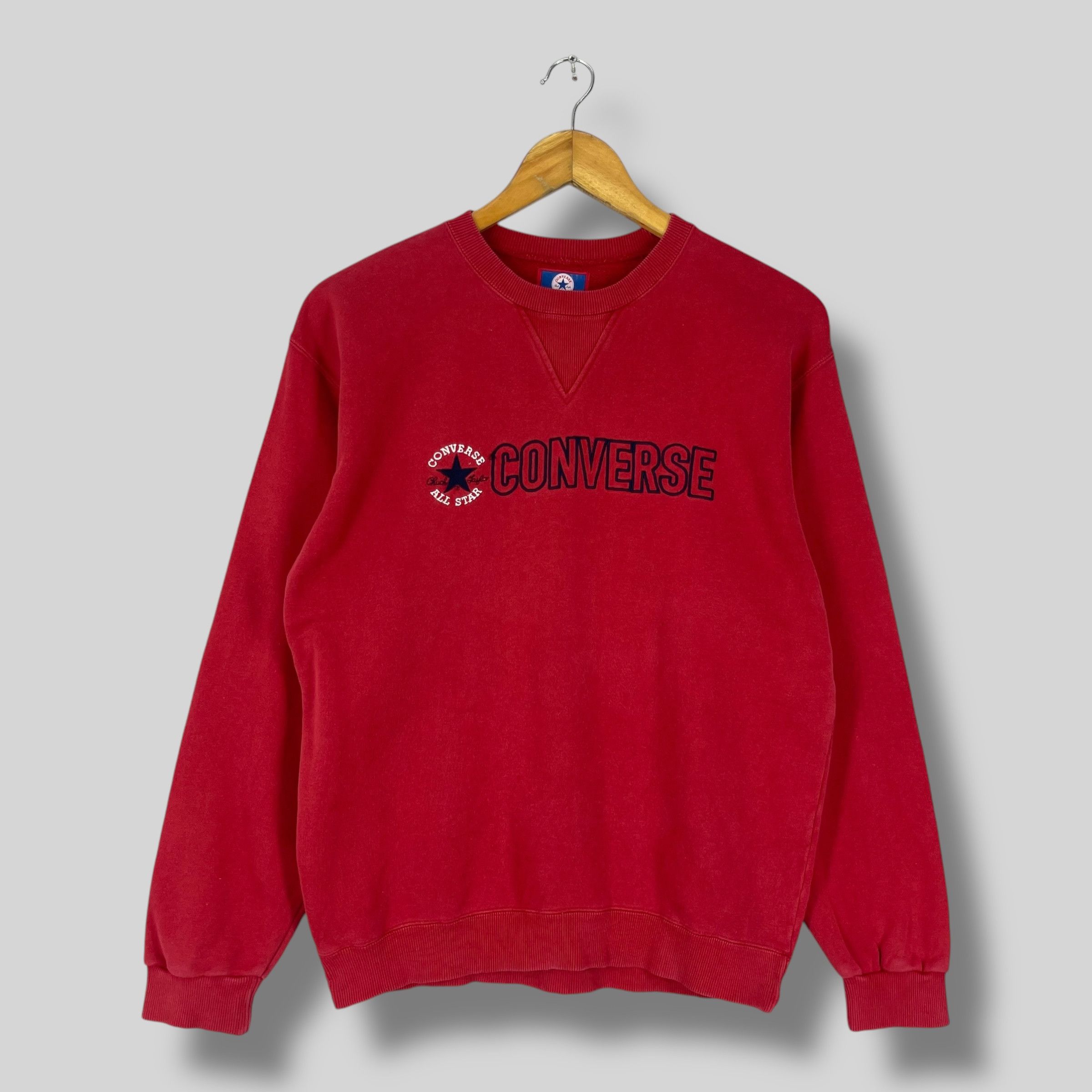 Converse Vintage Y2K CONVERSE Spellout Embroidery Sweatshirt Size US M / EU 48-50 / 2 - 1 Thumbnail