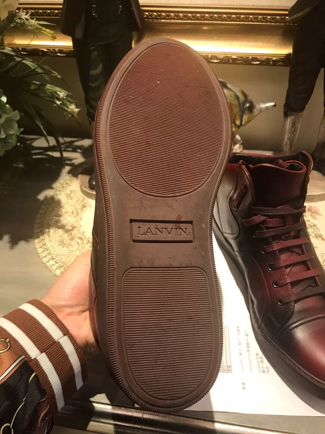 Lanvin Lanvin Red Gradient Mid-Top Sneakers Size US 8 / EU 41 - 9 Thumbnail