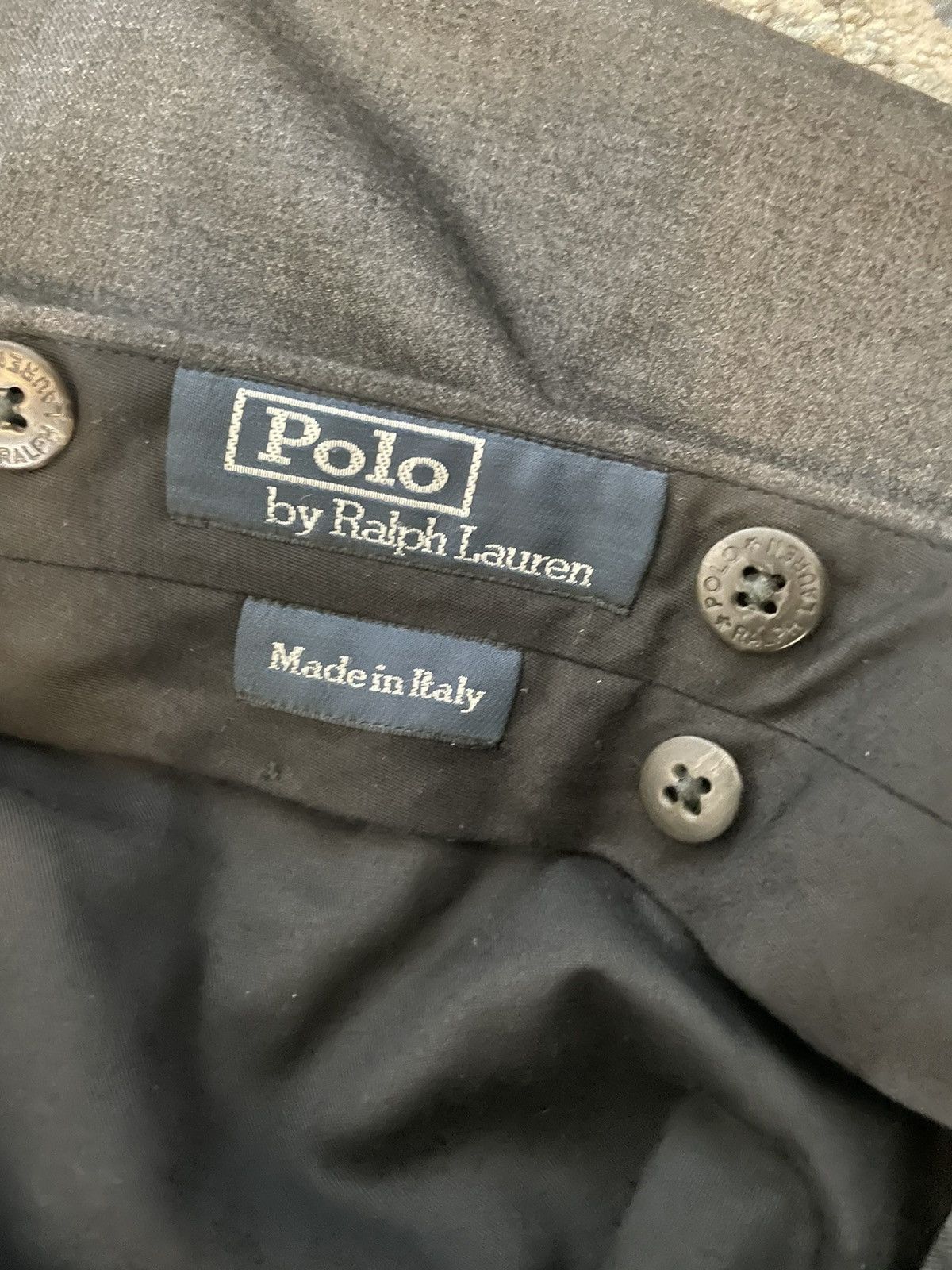 Polo Ralph Lauren × Vintage Extrafine Wool Flannel Flat Front Trouser Size US 38 / EU 54 - 3 Thumbnail