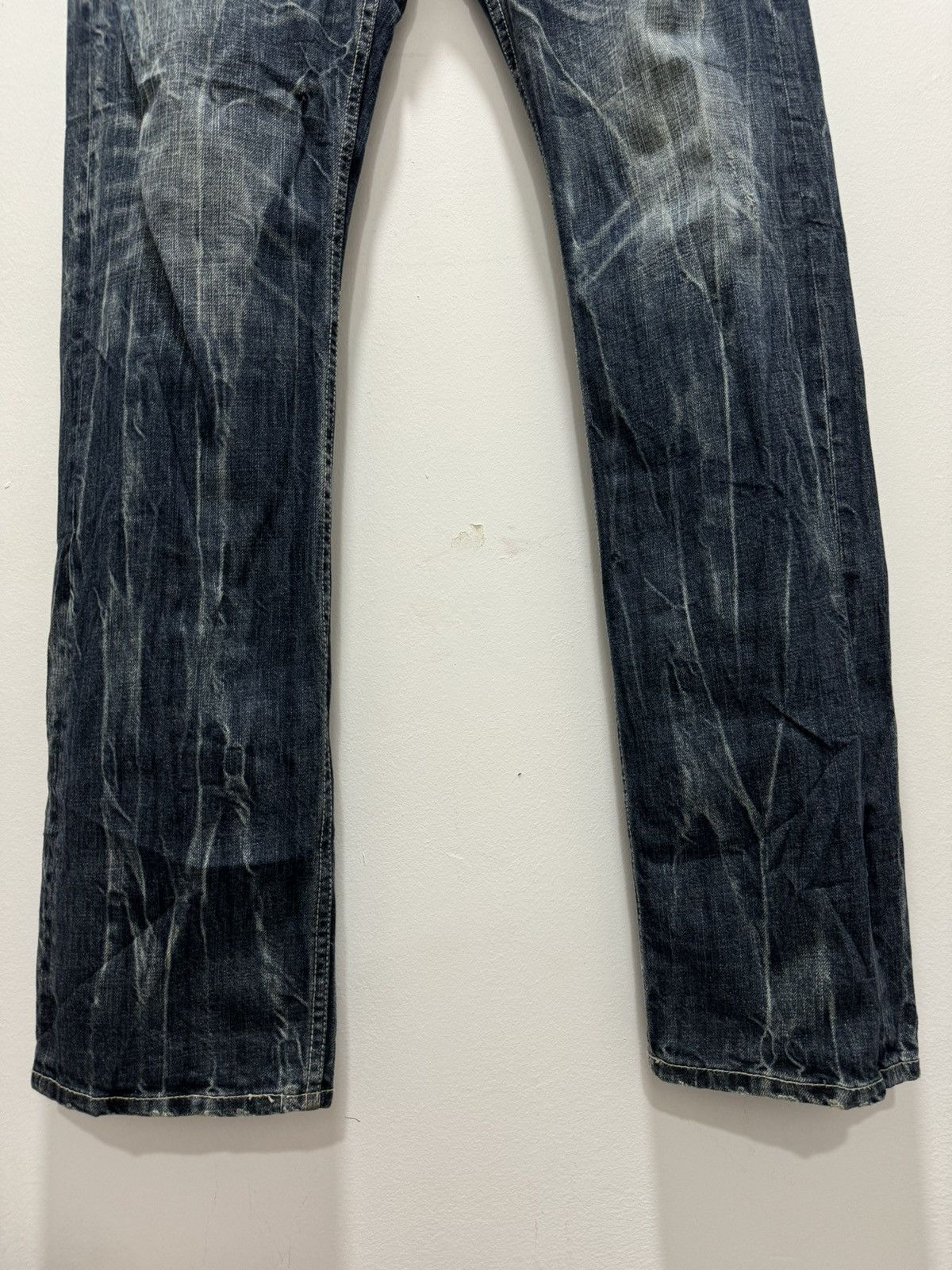 Japanese Brand JAPANESEBRAND WHISKERS PUNK STYLE DISTRESSED JEANS Size US 32 / EU 48 - 13 Thumbnail