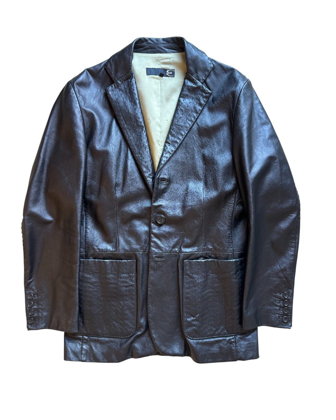 Roberto Cavalli LAMBSKIN LEATHER JACKET Size US M / EU 48-50 / 2 - 2 Thumbnail