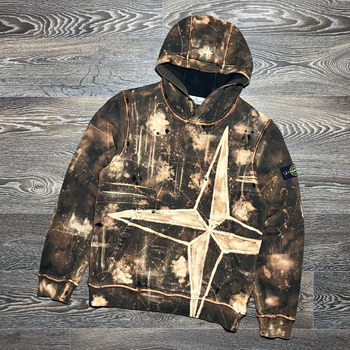 Stone Island Custom🔥 STONE ISLAND Junior Wind Rose Logo Distressed Hoodie Size US S / EU 44-46 / 1 - 1 Thumbnail