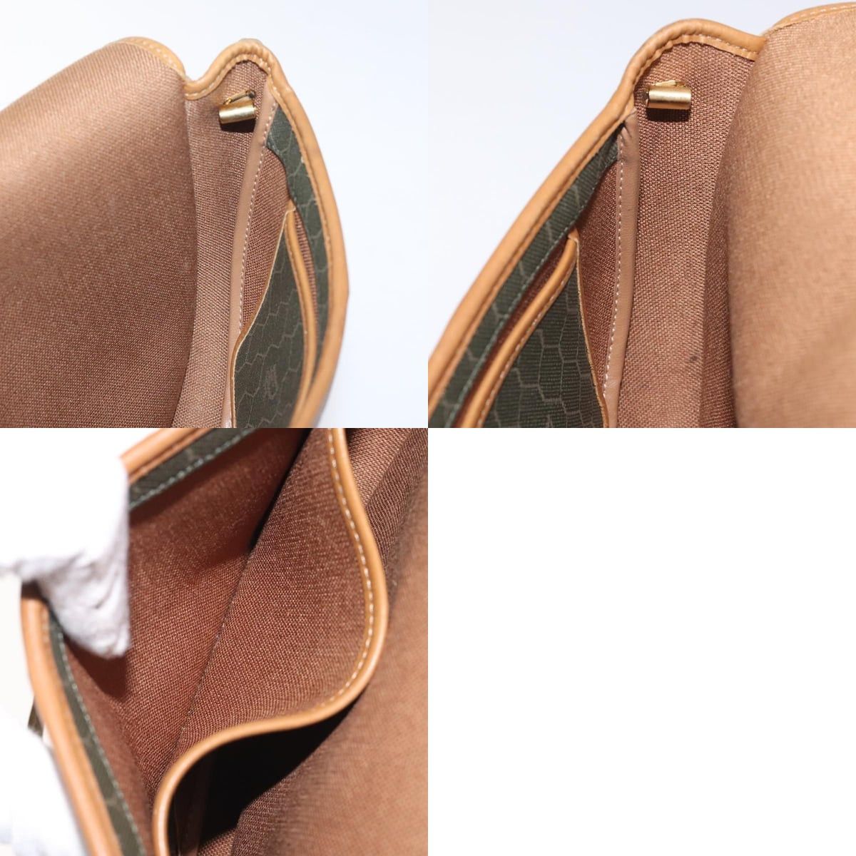 Dior DIOR Honeycomb Canvas Shoulder Bag Pvc Green Gold Size ONE SIZE - 12 Thumbnail