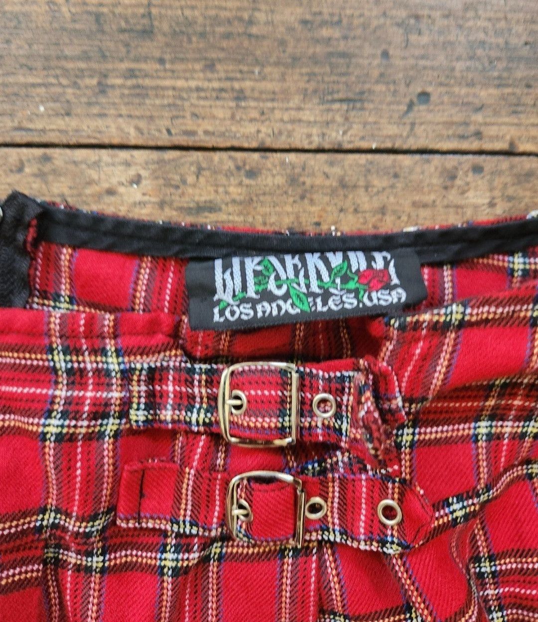 Lip Service Vintage Lip Service Gothic Plaid Miniskirt Size 42" / US 20 - 3 Thumbnail