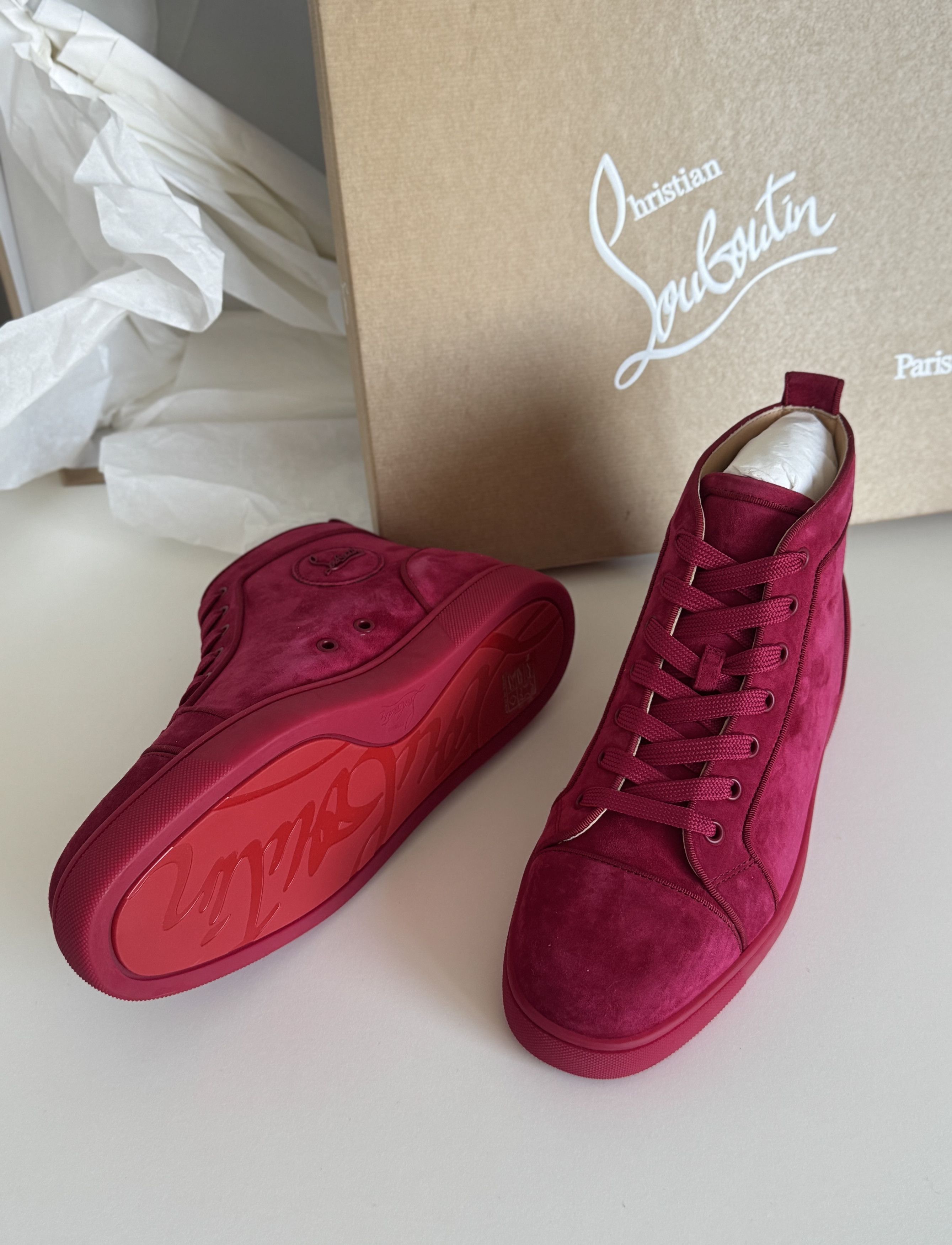 Christian Louboutin Louboutin High | Cherry color | Size 41 | Brand new Size US 8 / EU 41 - 1 Thumbnail
