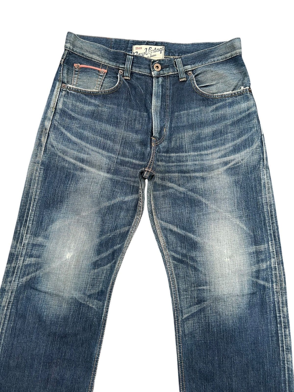Kapital Vintage Edwin 505V Selvedge Repair Distressed Denim Jeans Size US 36 / EU 52 - 5 Thumbnail