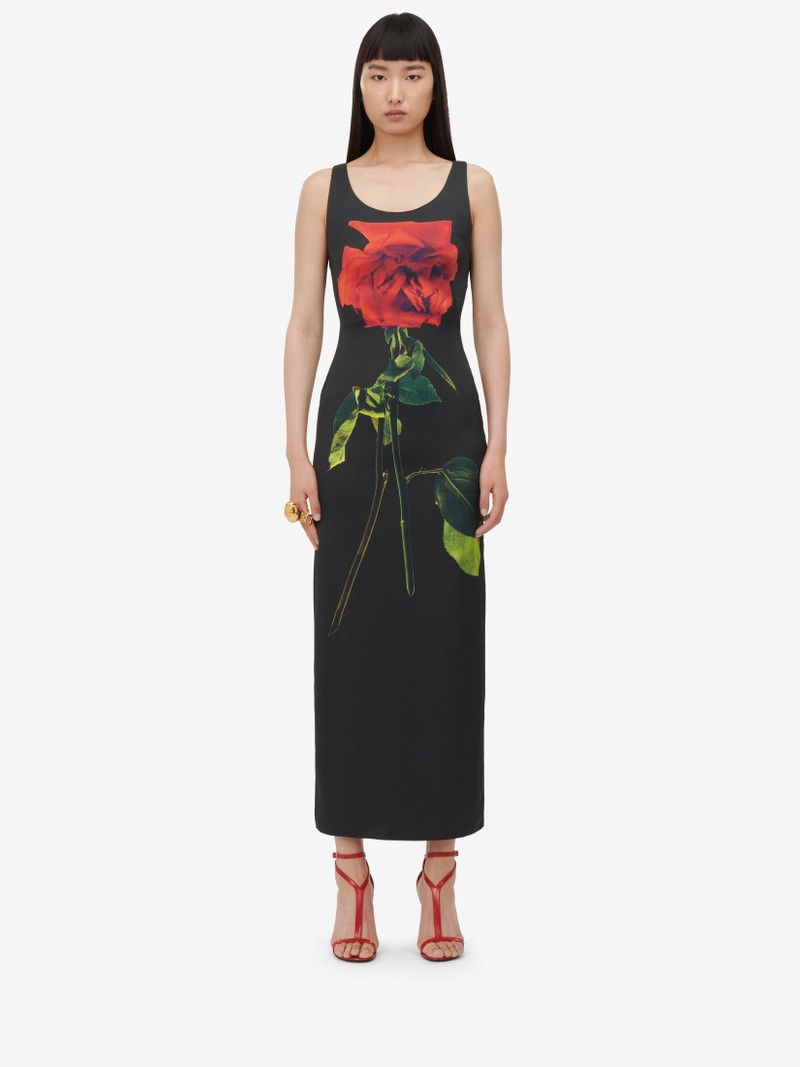 Alexander McQueen o1srvl11e0326 Shadow Rose Pencil Dress in Multicolor Size S / US 4 / IT 40 - 2 Thumbnail