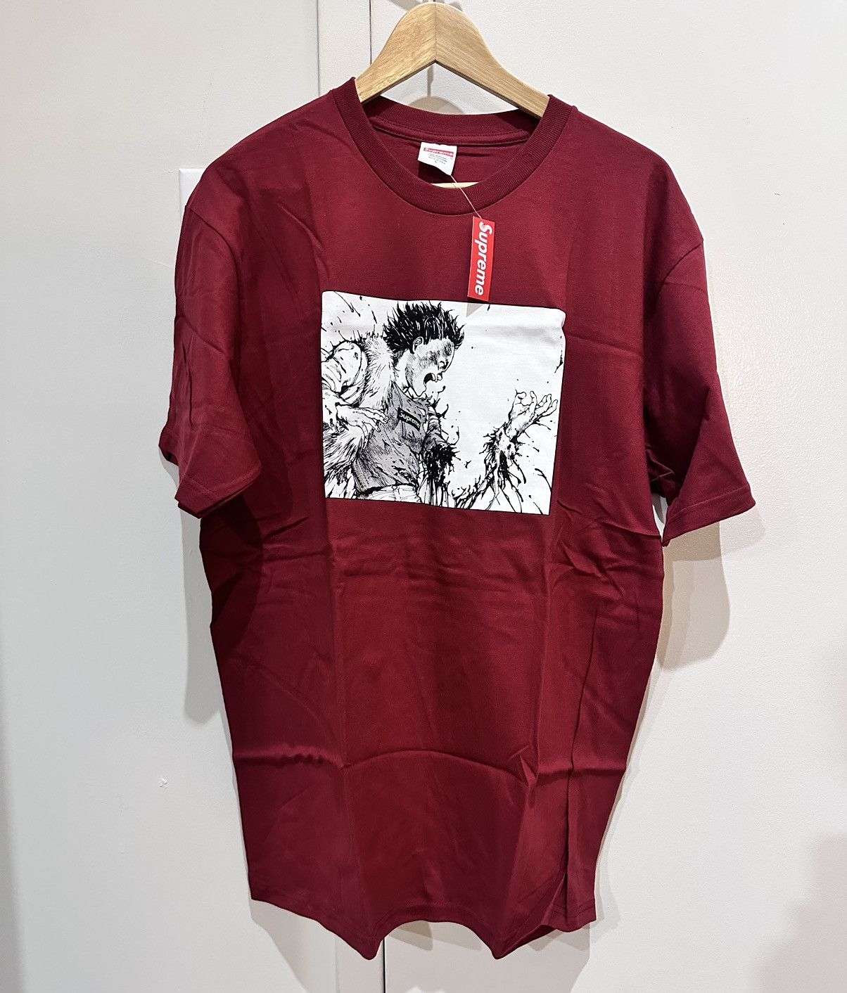 image of Supreme Akira Arm Tee Large [New] in Cardinal, Men's