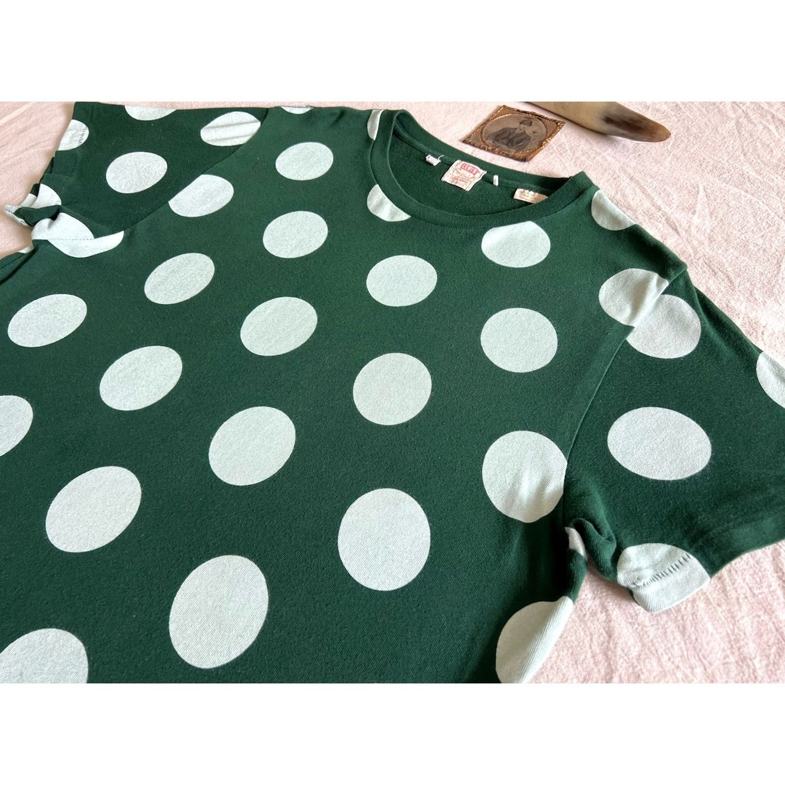 Levi's Levi’s LVC T-Shirt L Green Polka Dots Single Stitch 60s Casuals Immaculate LNWOT Size US L / EU 52-54 / 3 - 2 Thumbnail