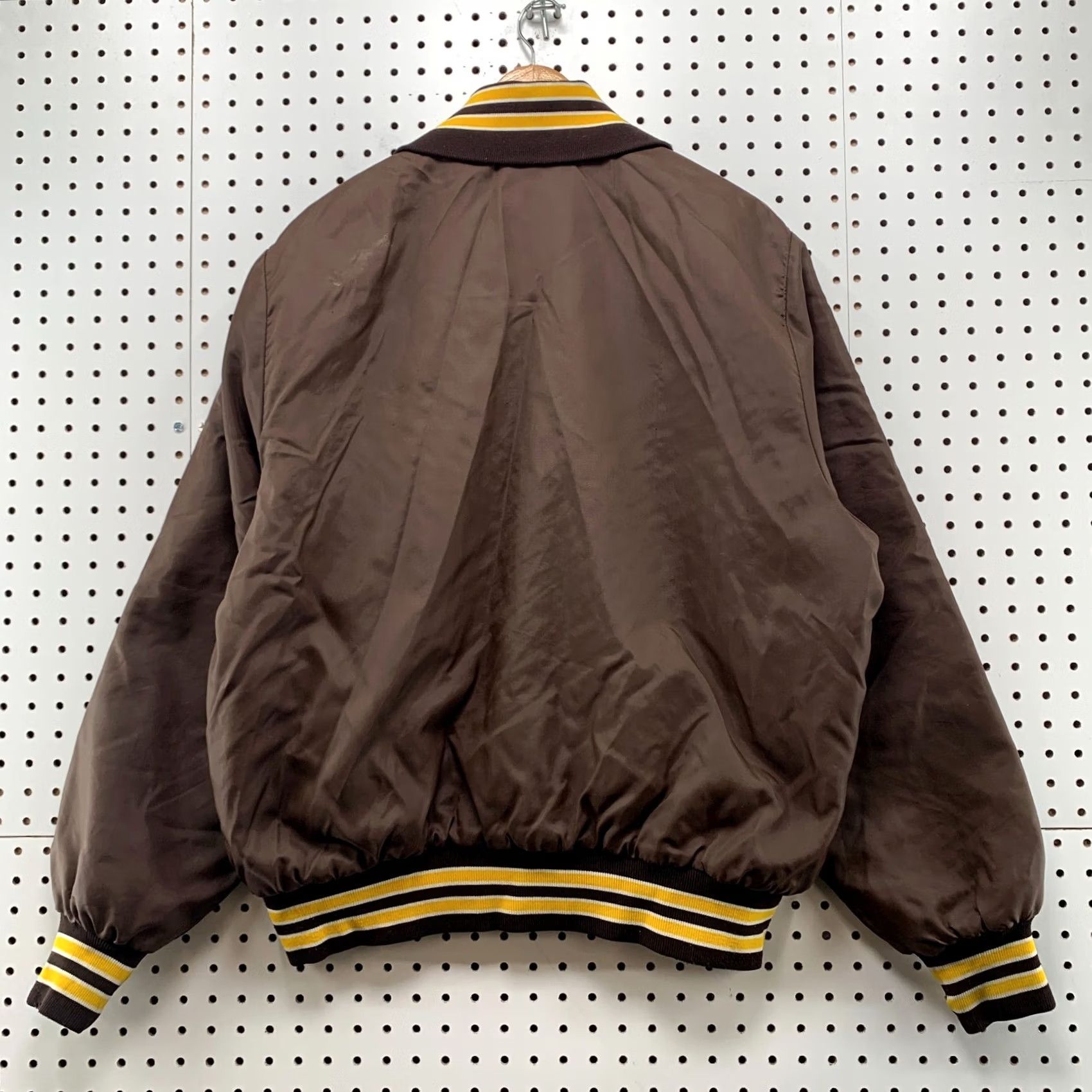 Salem Sportswear VINTAGE Gem Sportswear DADS CLUB Satin Snap Jacket Mens XL Brown USA 70s 80s Bomber Jacket Mens Size US XL / EU 56 / 4 - 3 Thumbnail