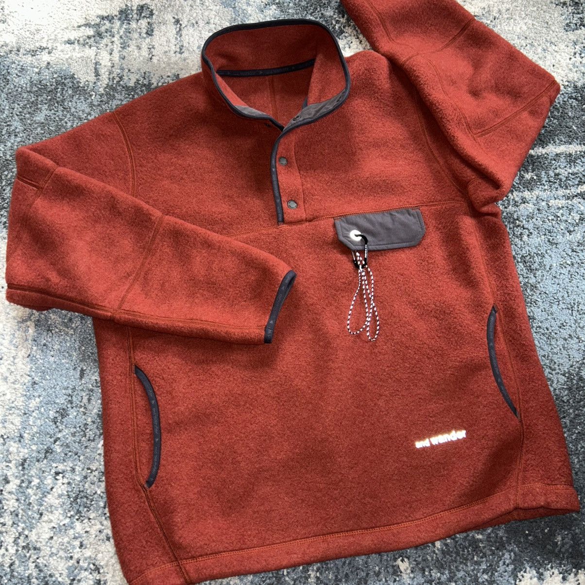 And Wander 574-1281098 2021 and wander wool fleece pullover quartersnap Size US M / EU 48-50 / 2 - 4 Thumbnail