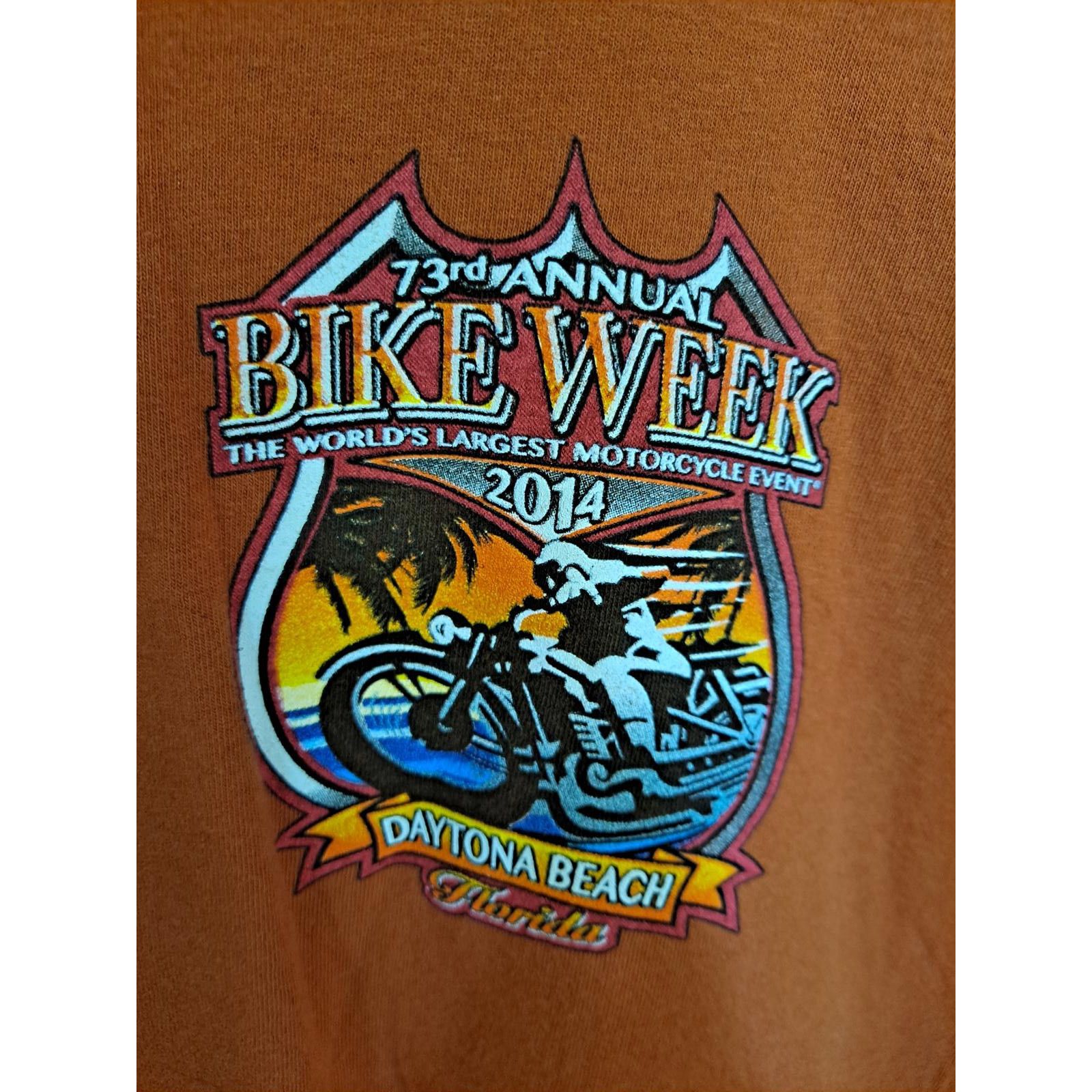Other Daytona Bike Week 2014 Orange Shirt Size XL Size US XL / EU 56 / 4 - 2 Thumbnail