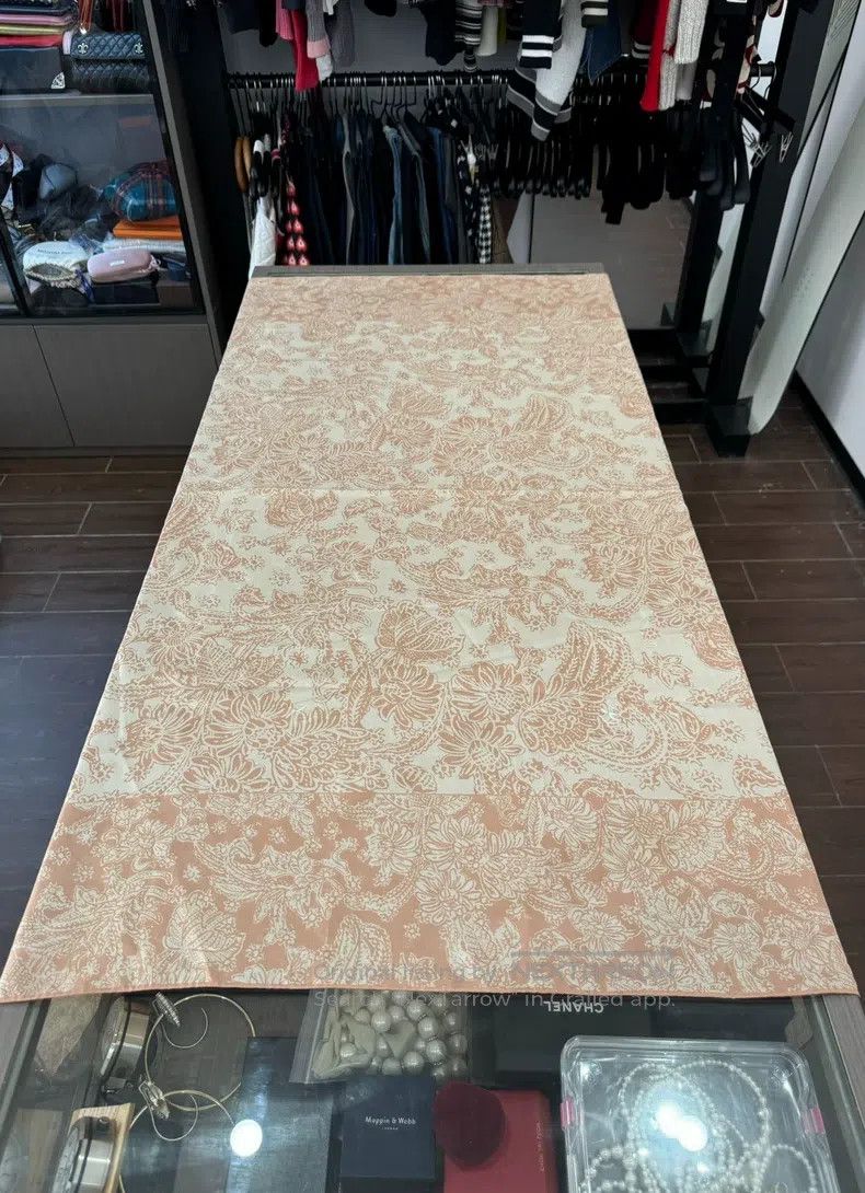 Loro Piana size 120*120cm All-over pink floral logo mulberr