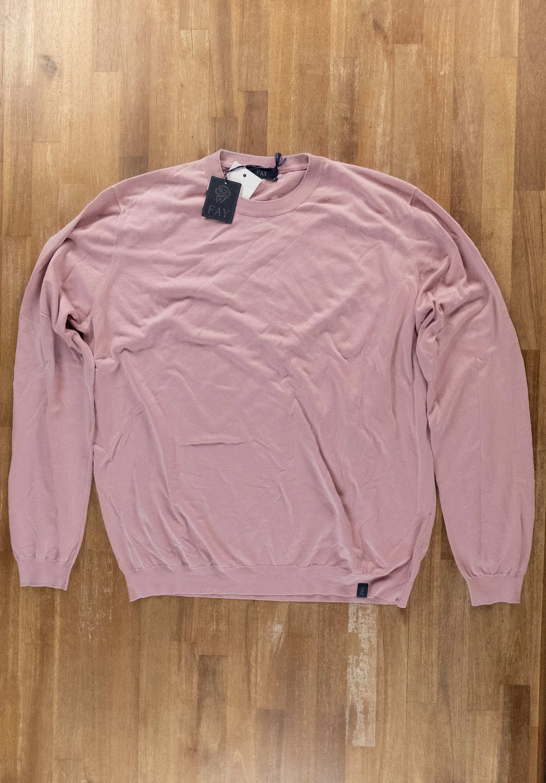 Fay FAY Italy pink knit cotton crewneck sweater XXL q Size US XXL / EU 58 / 5 - 1 Thumbnail