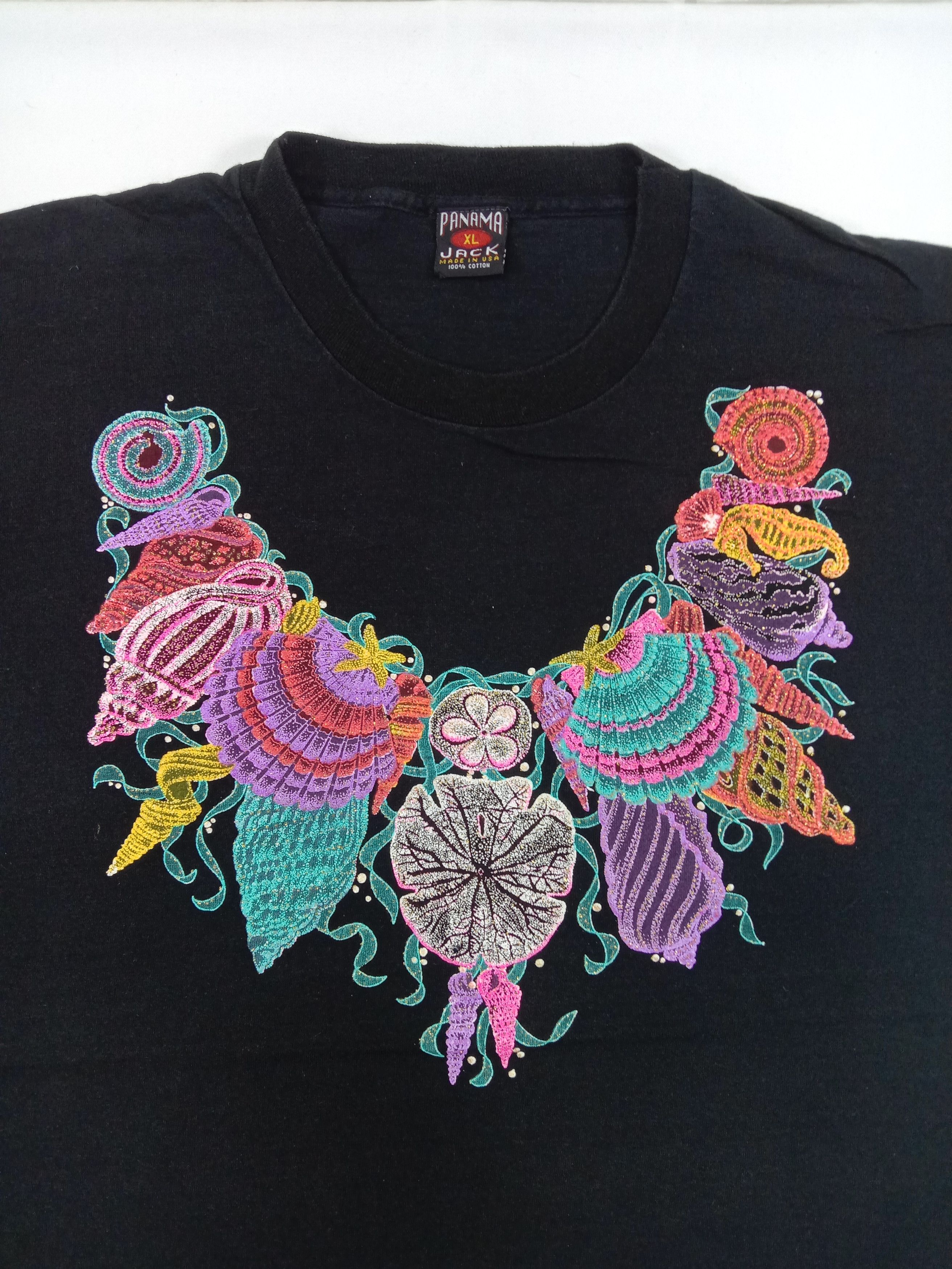 Panama Jack Vintage Panama Jack Shell Art Design T Shirt Size US XL / EU 56 / 4 - 2 Thumbnail