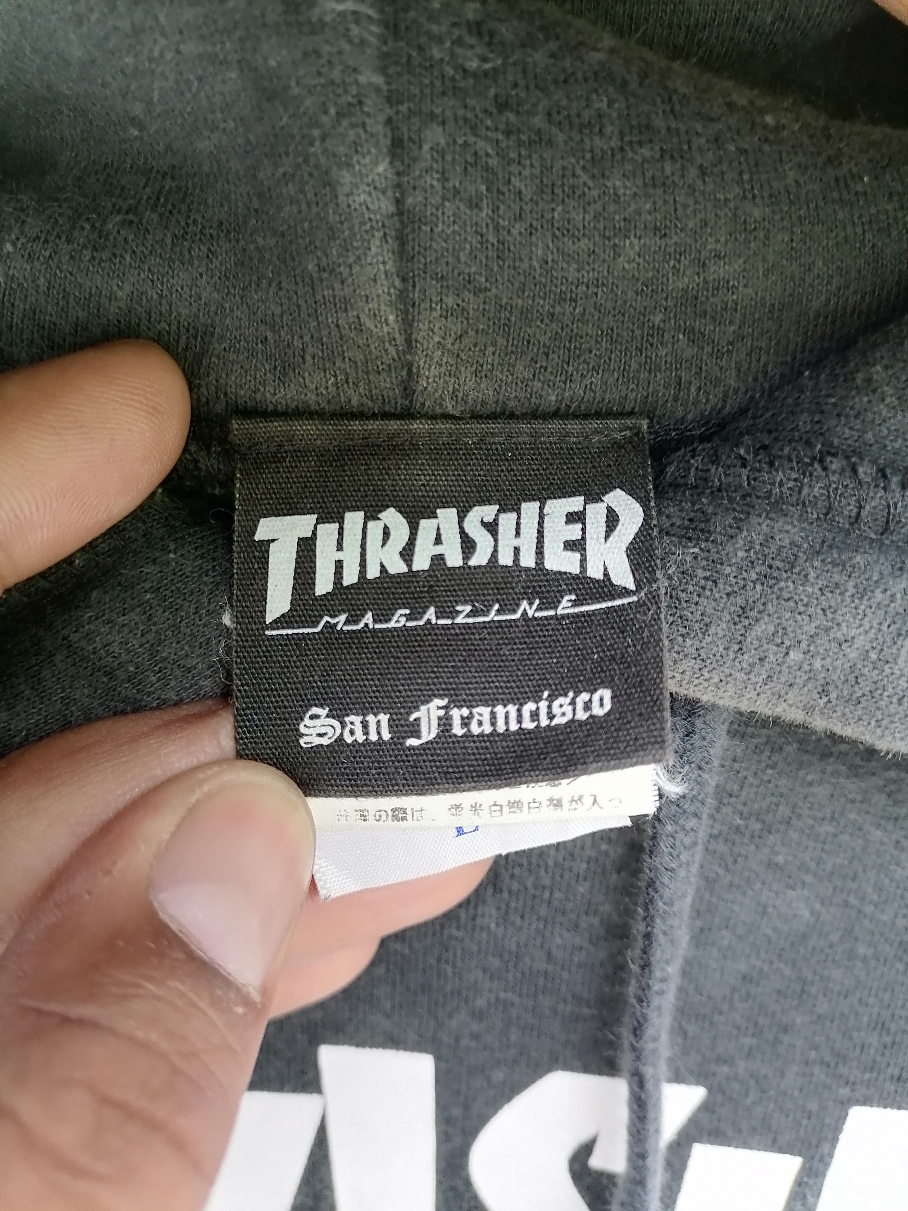 Thrasher × Vintage Thrasher Skateboard Magazine Sun Faded Hoodies Size US L / EU 52-54 / 3 - 4 Thumbnail