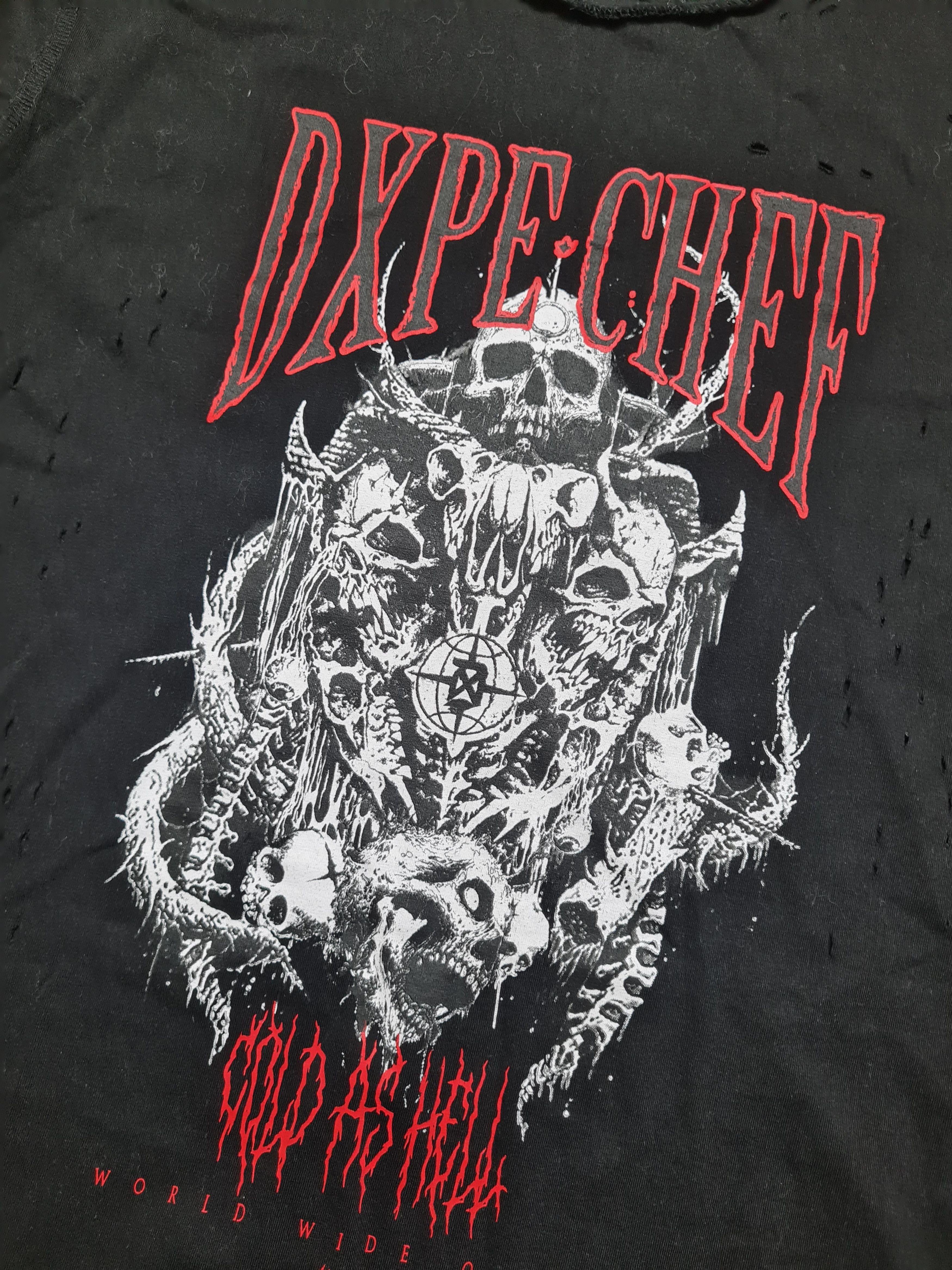 Dxpe Chef Dxpe Chef Distressed Tee Heavy Metal Skull Grunge Punk Goth Size US M / EU 48-50 / 2 - 17 Thumbnail