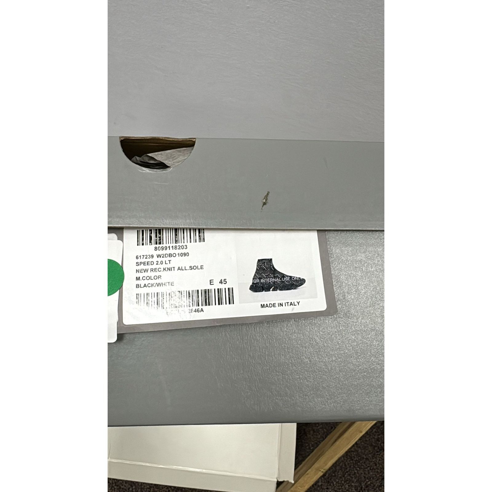 Balenciaga o1rshd1 Speed 2.0 LT Sneakers in Black/White Size US 12 / EU 45 - 13 Thumbnail