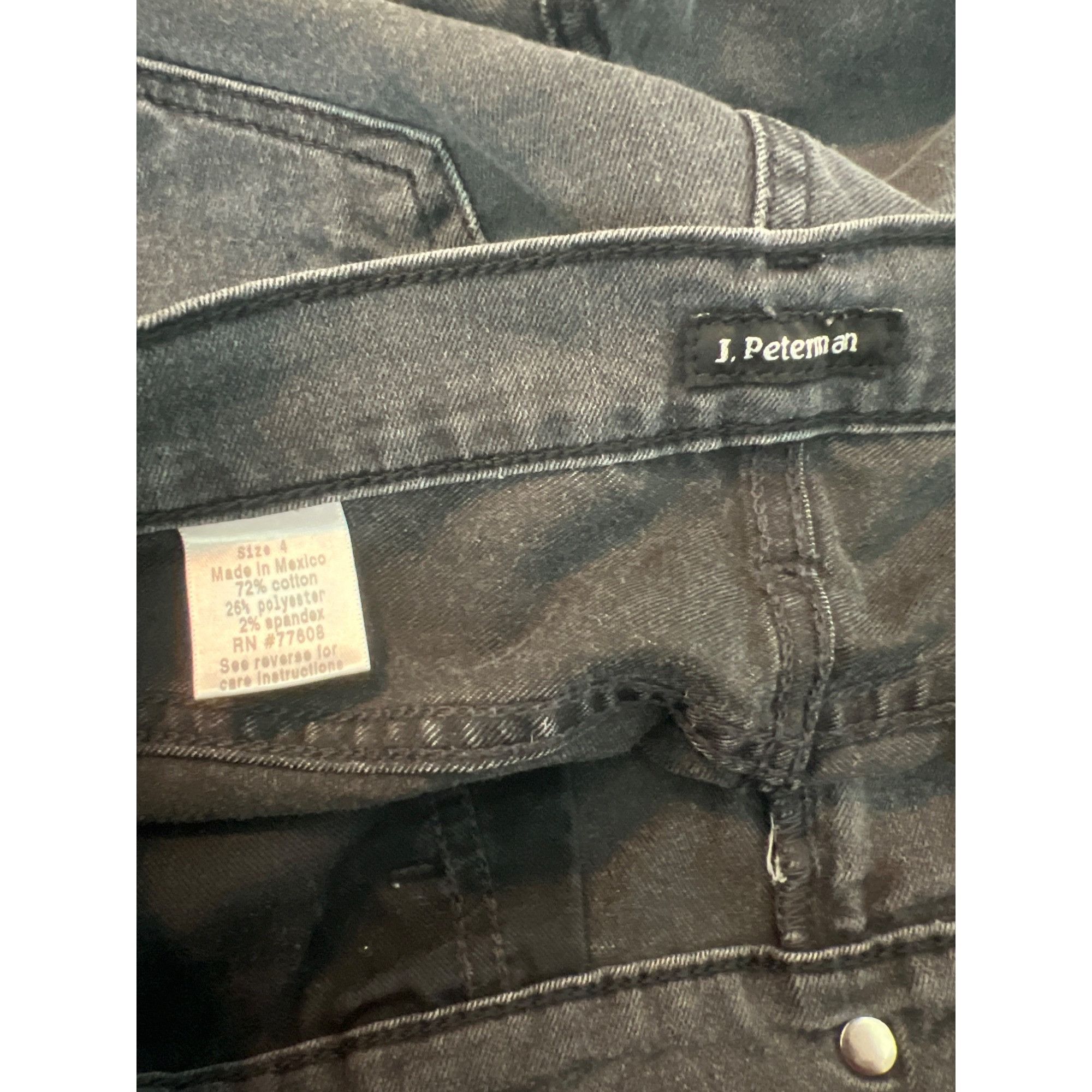 J. Peterman Vintage J. Peterman Black Wash Skinny Jeans Denim Y2K 90s Si Size 27" / US 4 / IT 40 - 5 Thumbnail