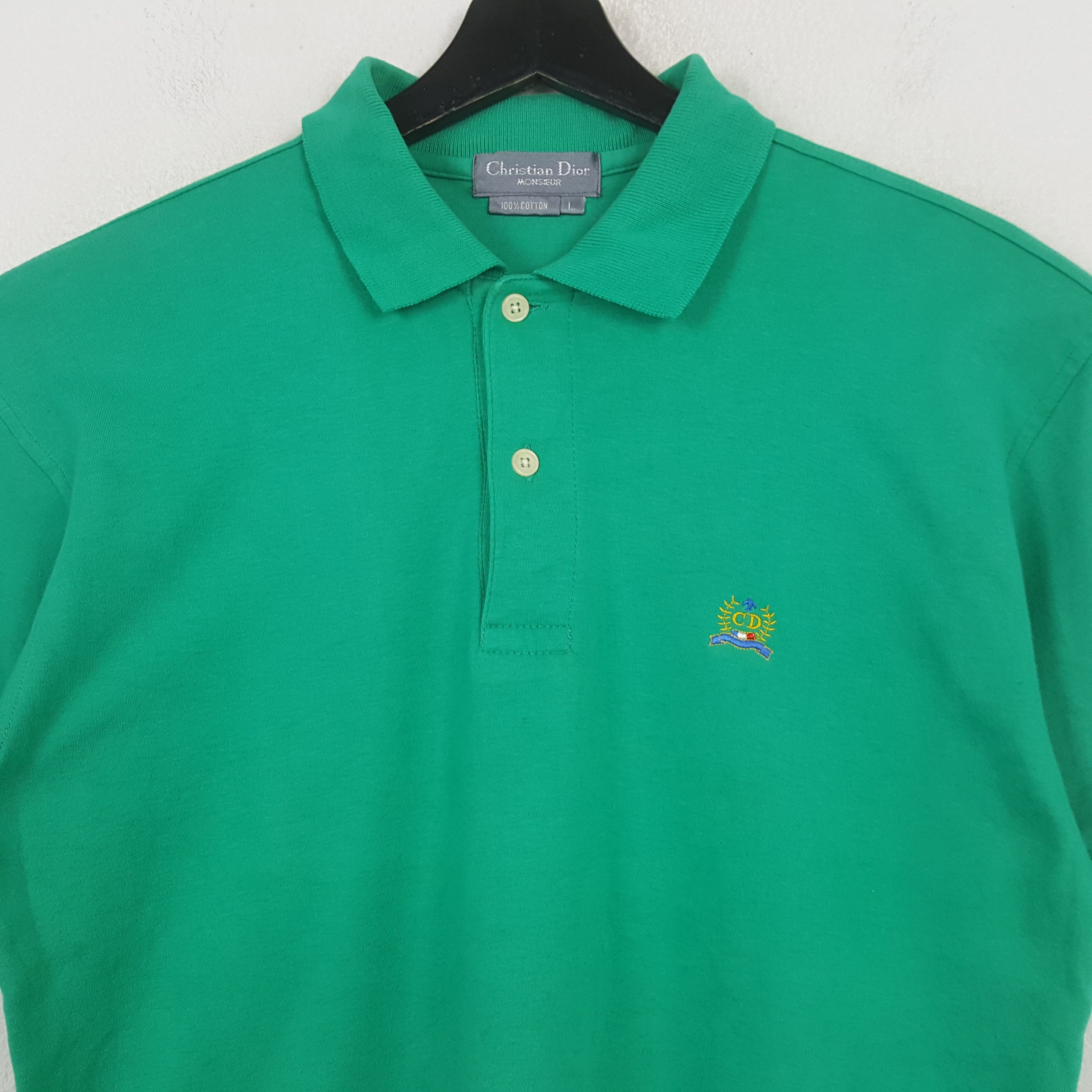 Christian Dior Monsieur Christian Dior Fashion Brand Casual Style Polos RR14 Size US M / EU 48-50 / 2 - 2 Thumbnail