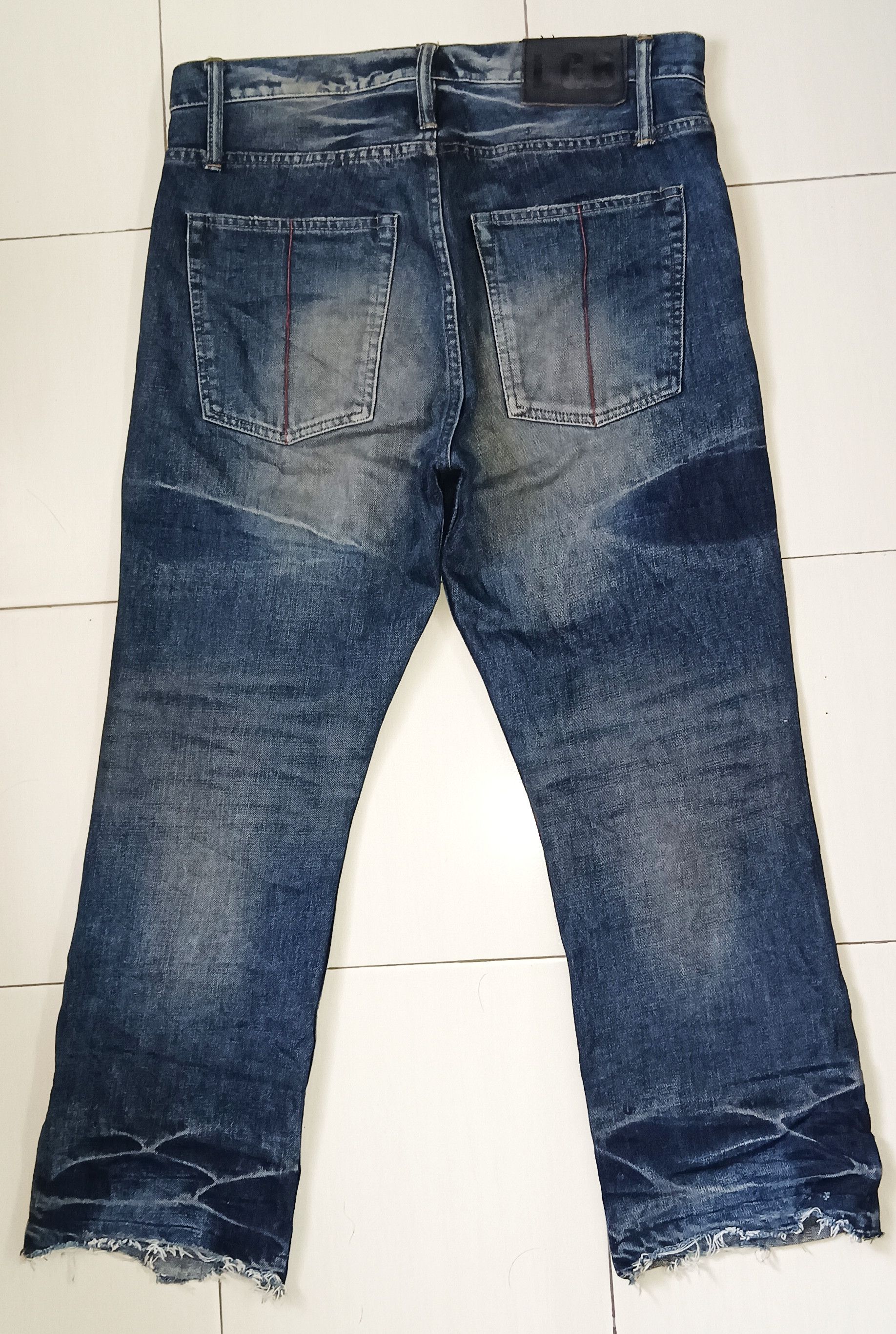 Le Grande Bleu (L.G.B.) 🔥ORIGINAL L.G.B.🔥Released Hem Mud Wash Cropped Denim Size US 33 - 4 Thumbnail