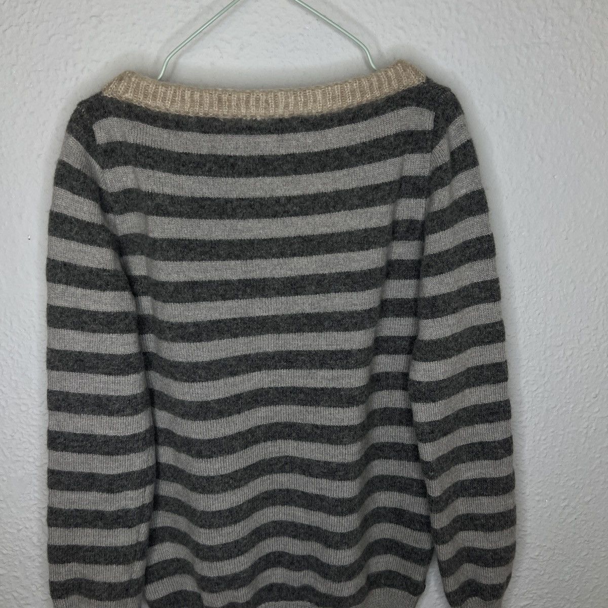 Prada Prada Wool Knitwear Sweater Grey Striped Jumper Retro Y2K Size M / US 6-8 / IT 42-44 - 10 Thumbnail