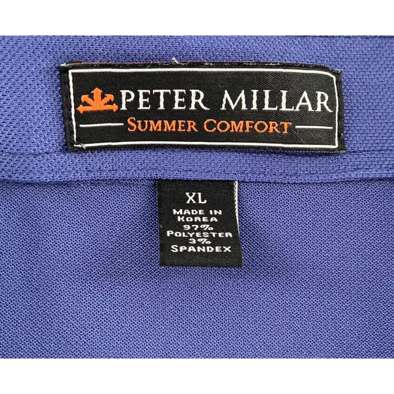 Peter Millar Peter Millar Blue XL Adult Polo Shirt 3/4 Sleeves Button-Up Collared Golf Summer Comfort Men Size US XL / EU 56 / 4 - 5 Thumbnail
