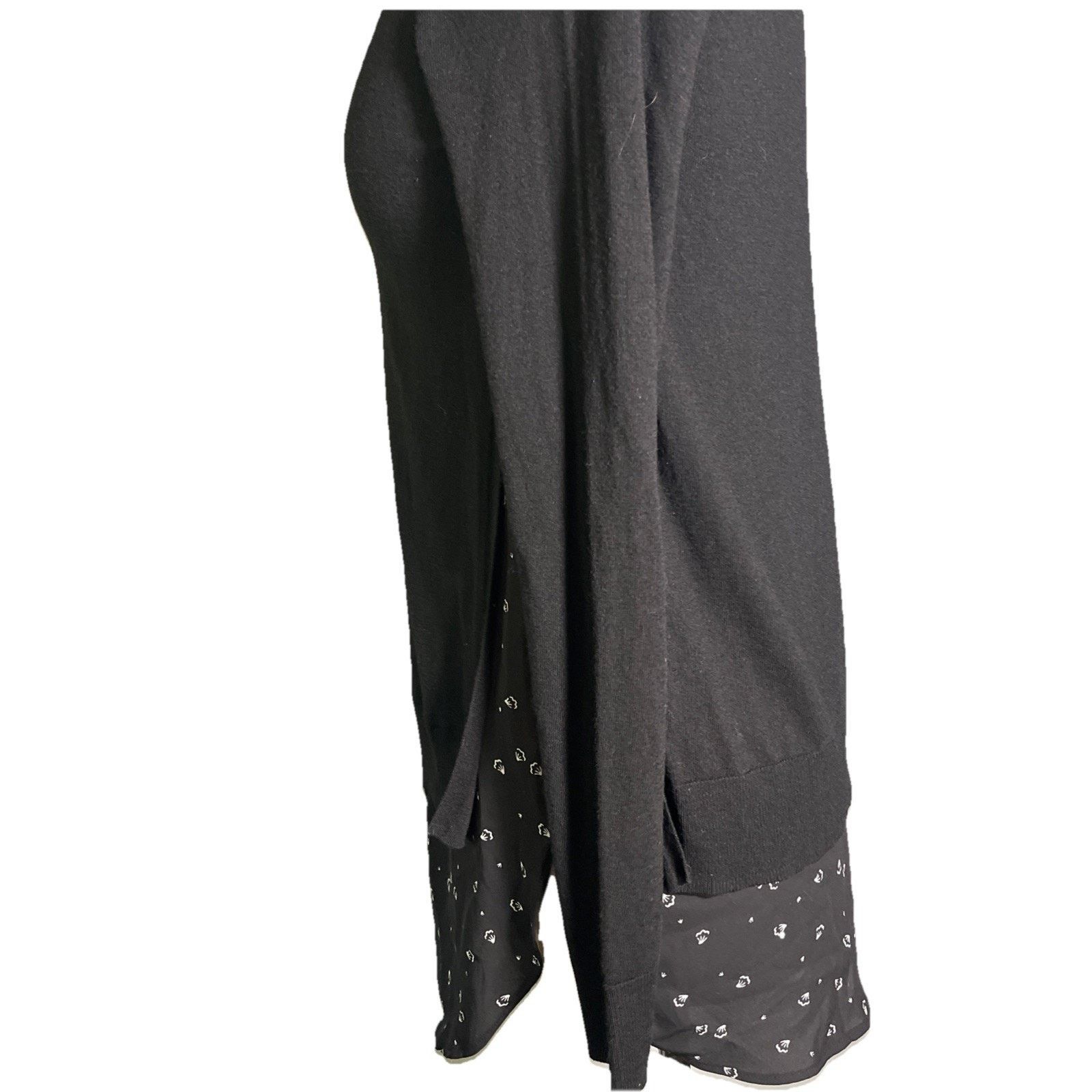 Loft LOFT Women’s Black Sweater SM with Tunic Top Under EUC Size S / US 4 / IT 40 - 5 Thumbnail