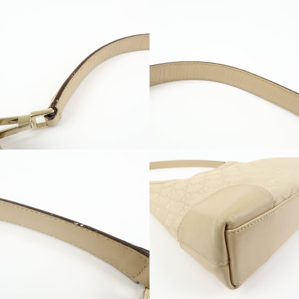 Gucci Gucci GG Canvas & Leather Shoulder Bag Beige Size ONE SIZE - 4 Thumbnail