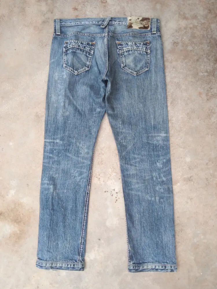 Japanese Brand Vintage RNA Retro Punk Distressed Jeans 32x30 Size US 32 / EU 48 - 2 Thumbnail