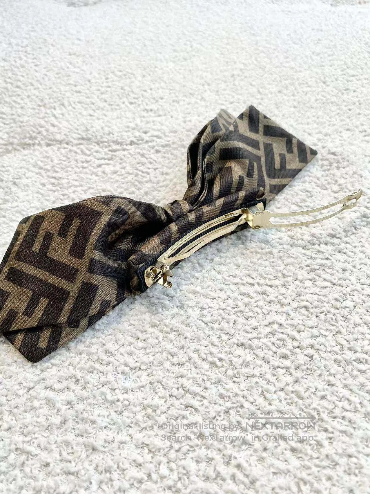 Fendi Fendi FF Monogram Fabric Hair Clip| Size ONE SIZE - 4 Thumbnail