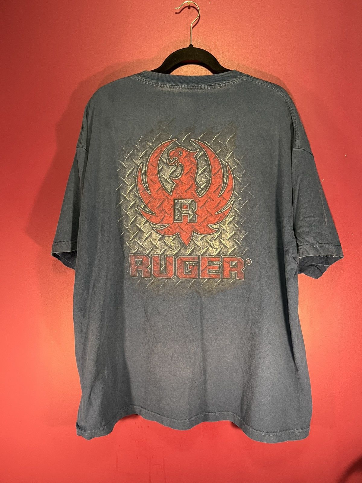 Vintage Ruger blue logo tee Size US XXL / EU 58 / 5 - 6 Thumbnail