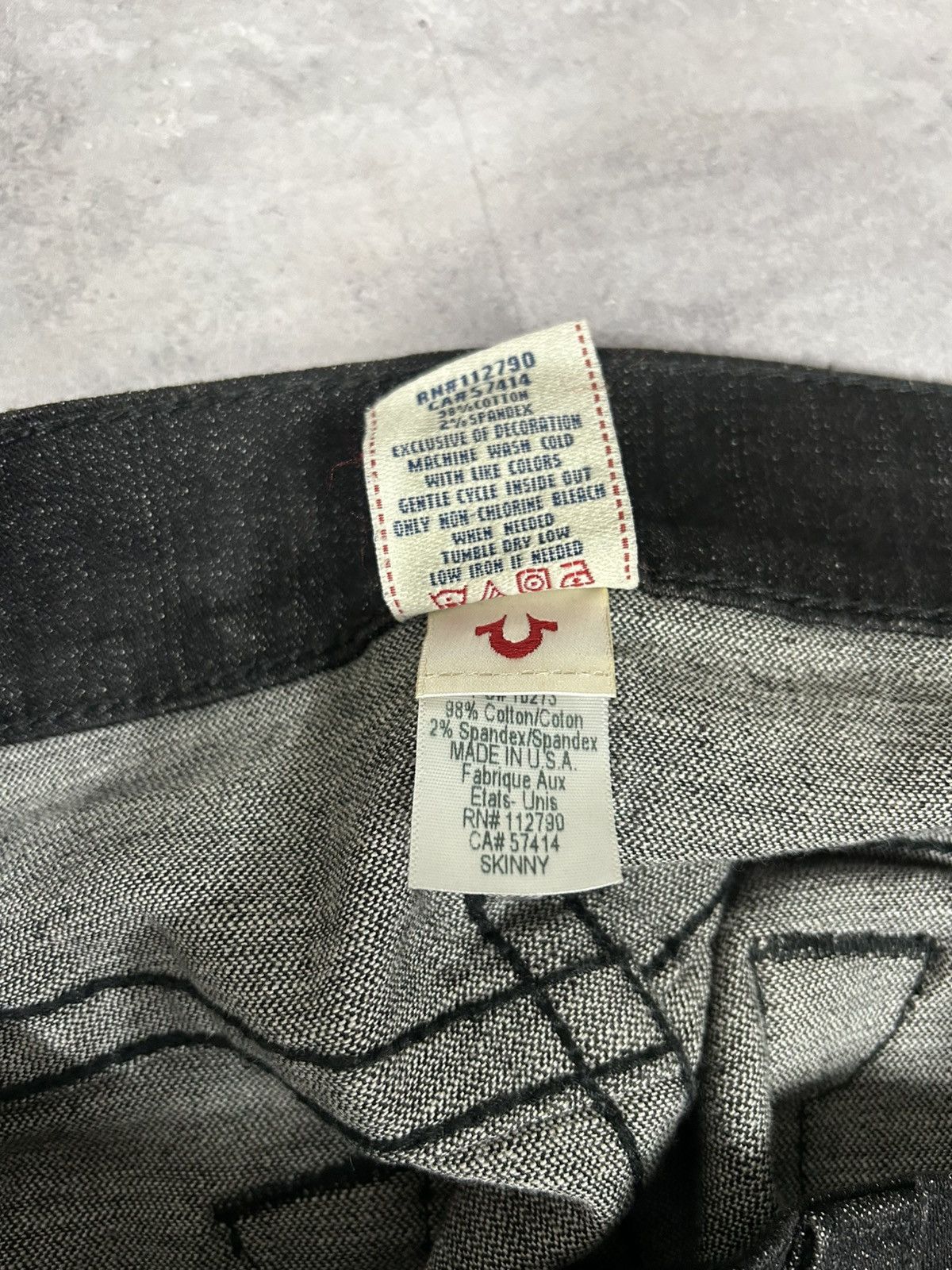 True Religion × Vintage True Religion Ricky Relaxed Straight Black Denim Jeans Y2K Size US 31 - 11 Thumbnail