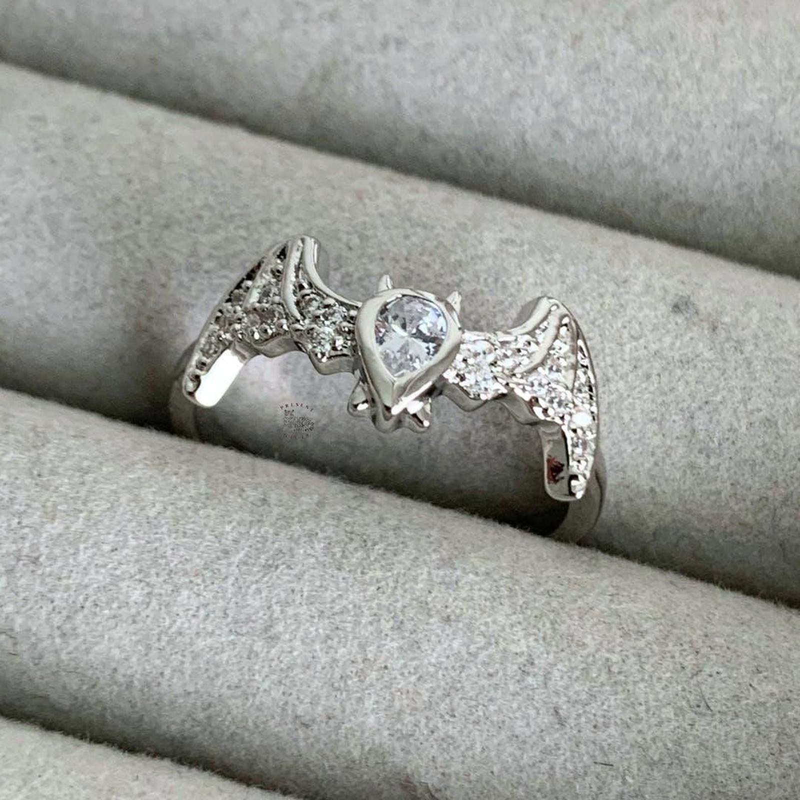 Jewelry Bat Stackable Ring (Available Sizes 7 and 8) Size ONE SIZE - 3 Thumbnail