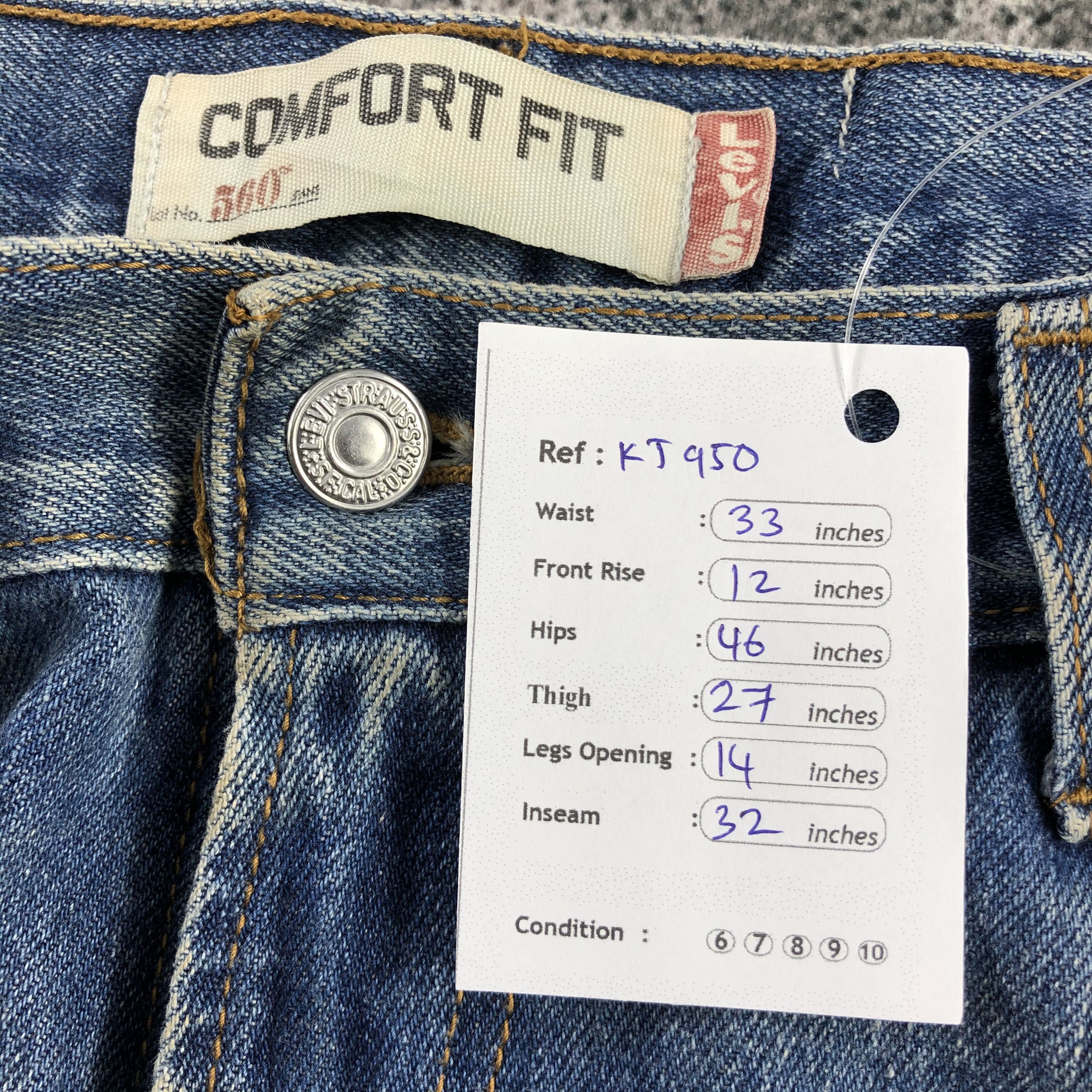 Levi's Vintage Levis 560 Jeans Comfort Fit Denim KJ950 Size US 33 - 19 Thumbnail